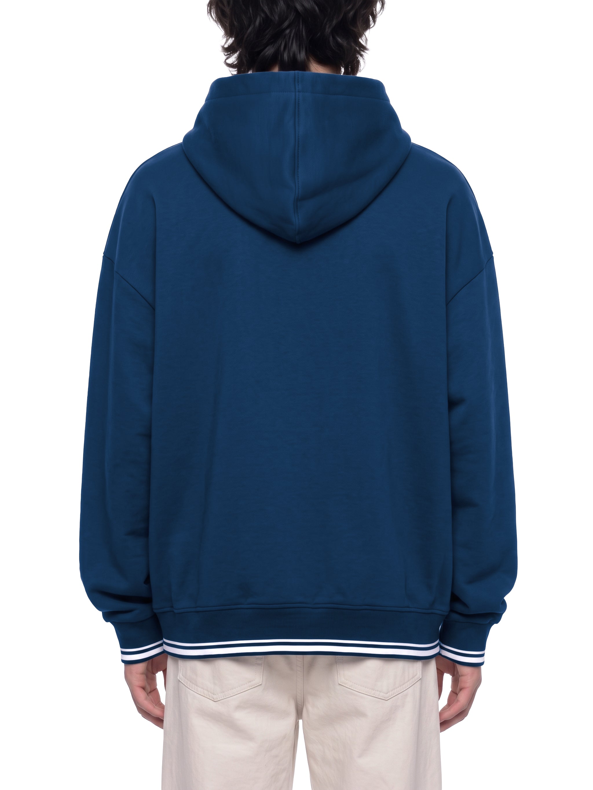O | oversized colour block fleece hoodie