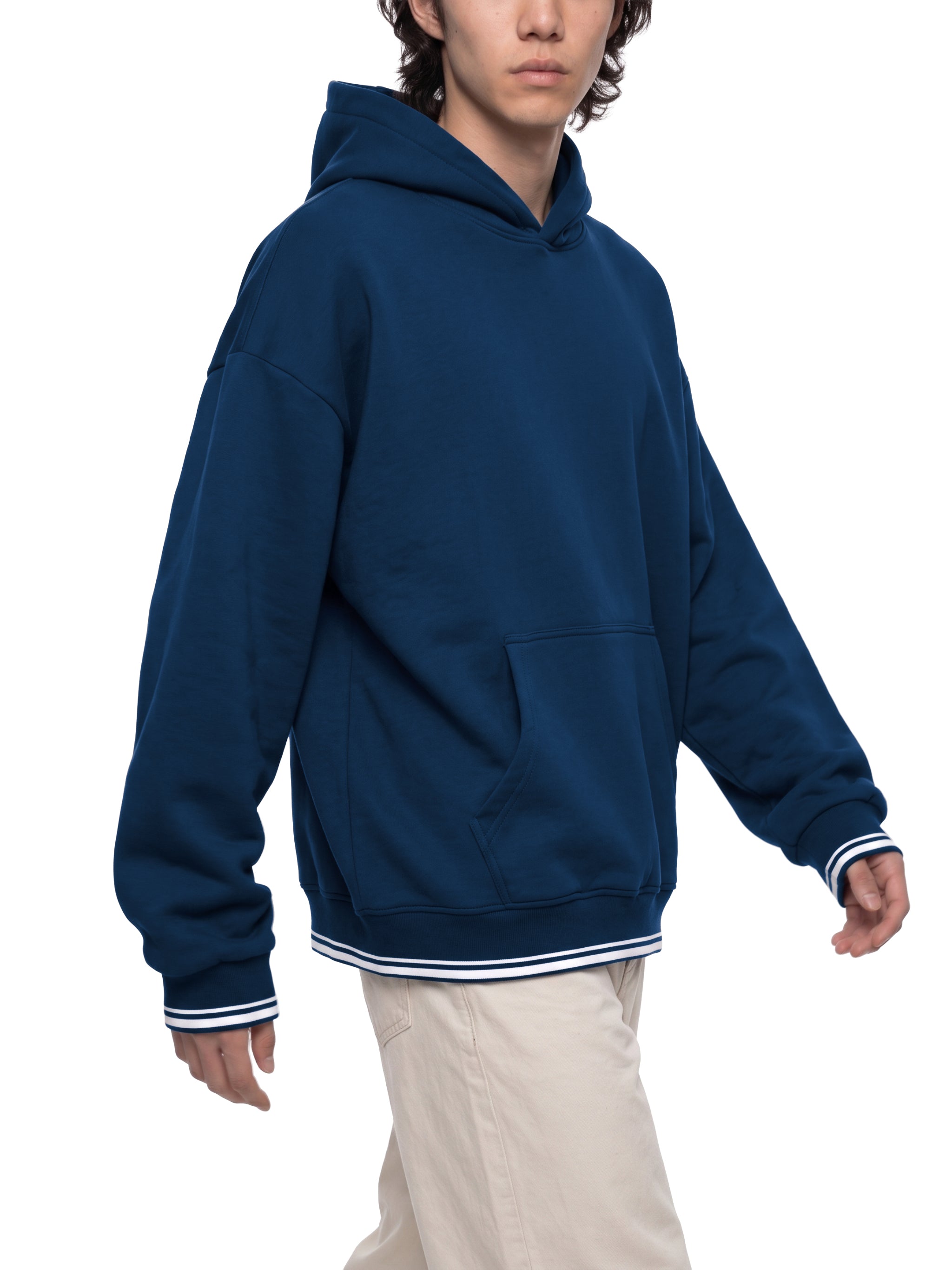O | oversized colour block fleece hoodie