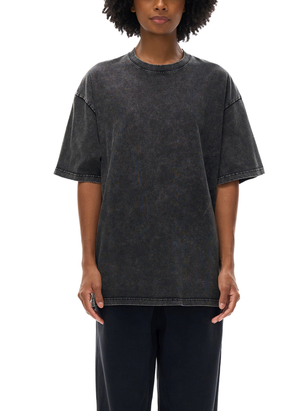 O | snow washed oversized cotton t-shirt