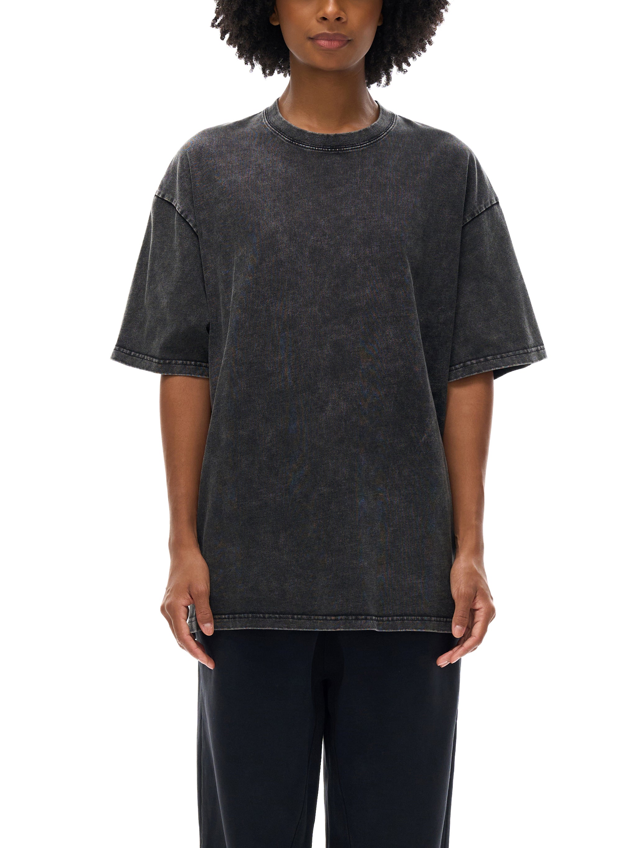 O | snow washed oversized cotton t-shirt