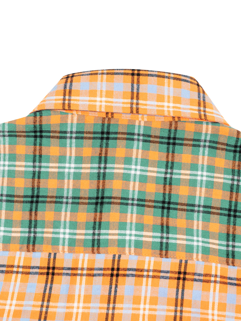 O | oversized plaid colour block shirt