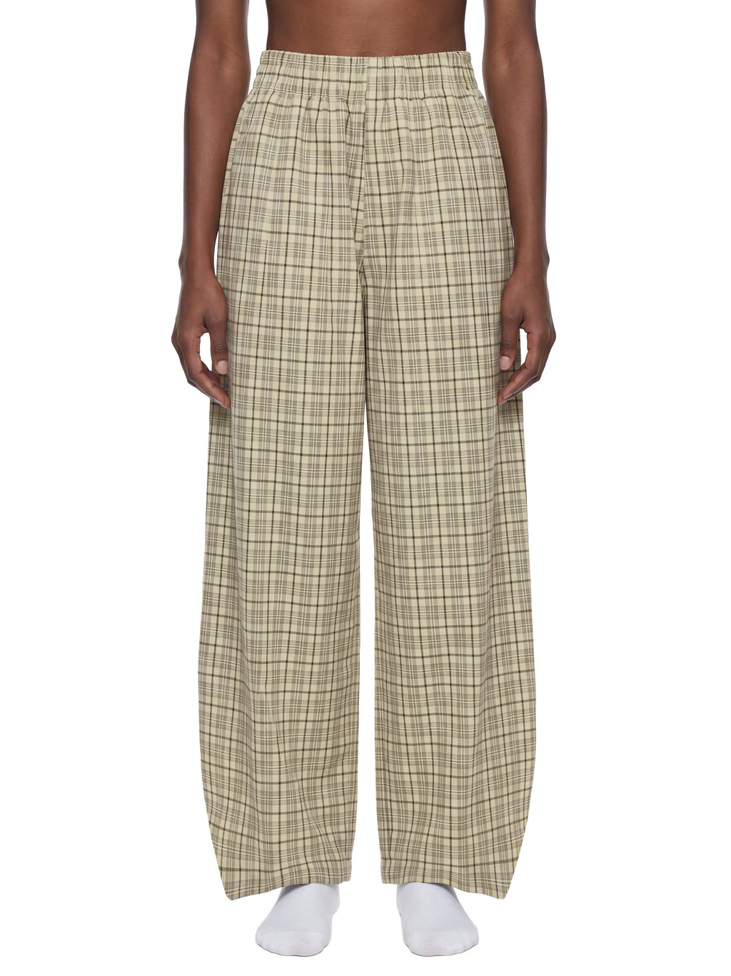 O | plaid wide leg pants