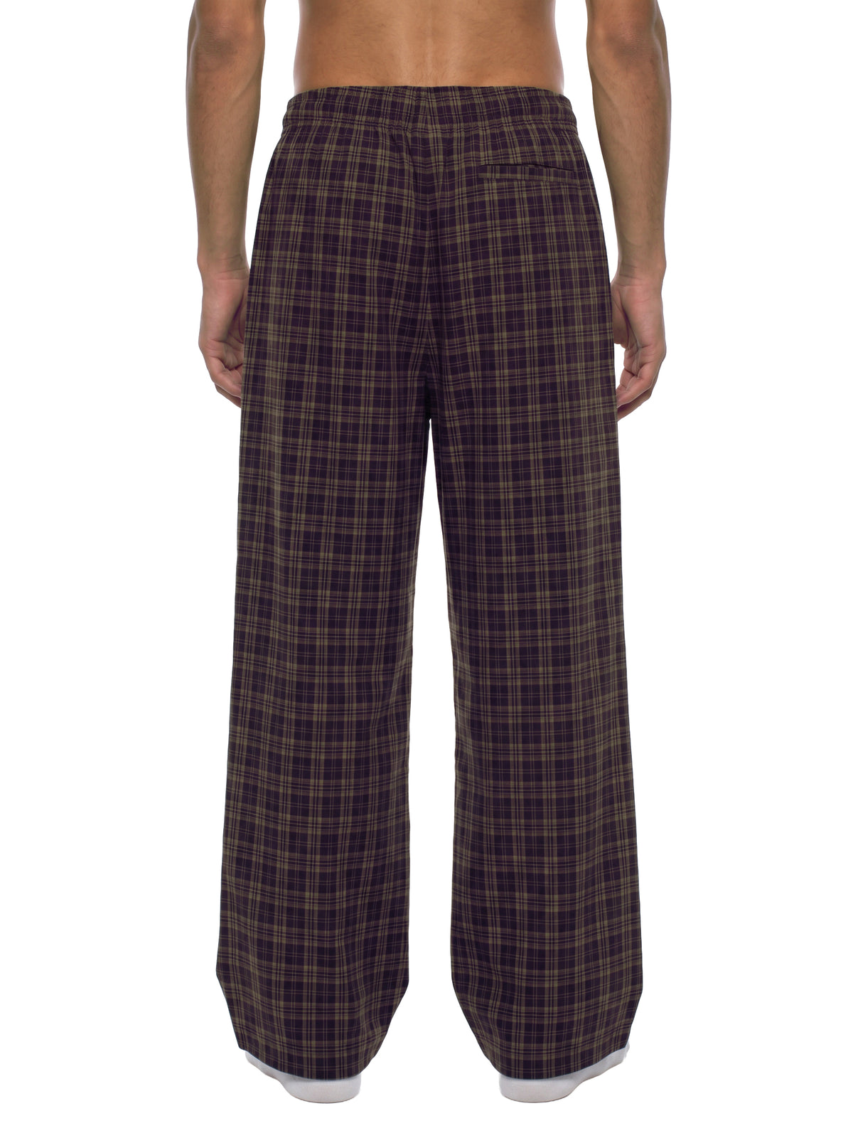 O | plaid wide leg pants