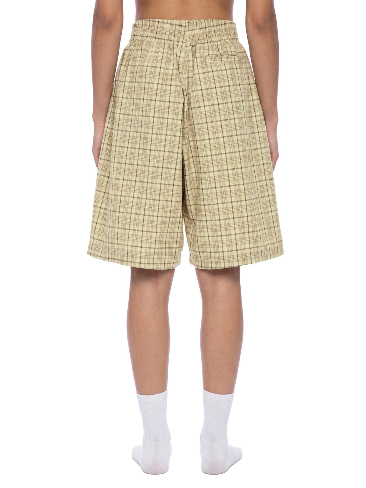 O | plaid wide leg shorts