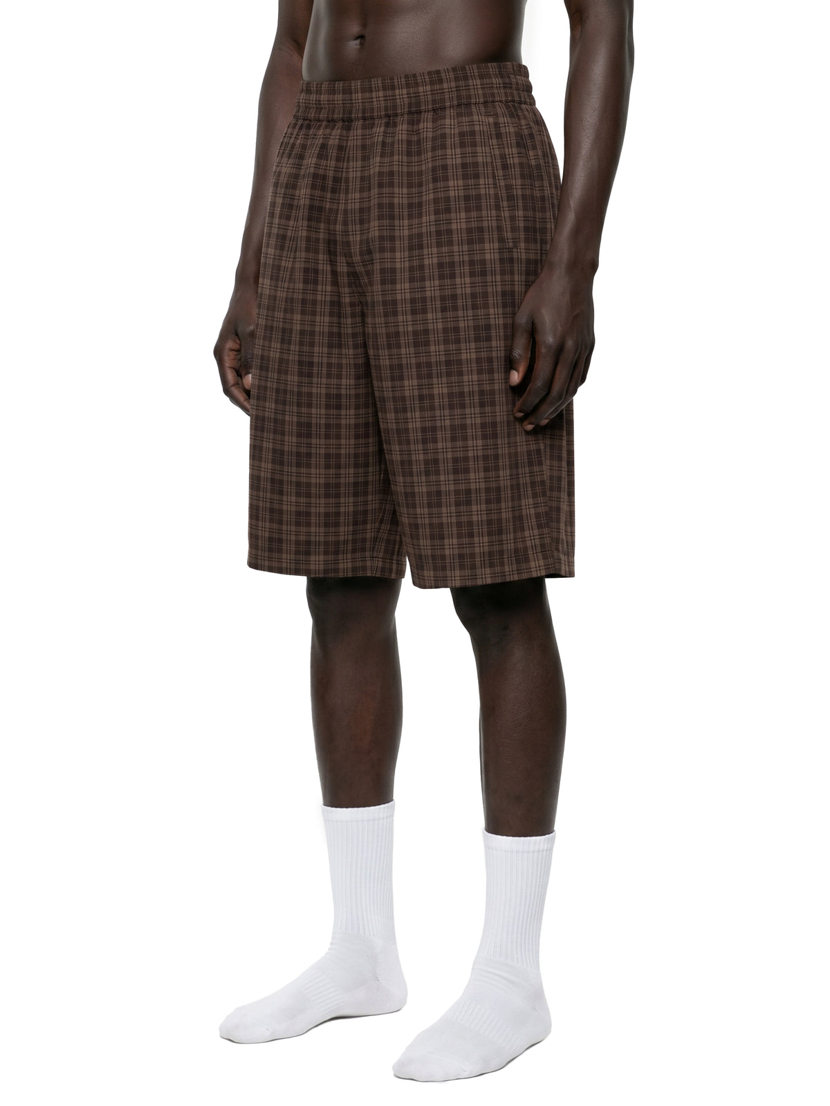 O | plaid wide leg shorts