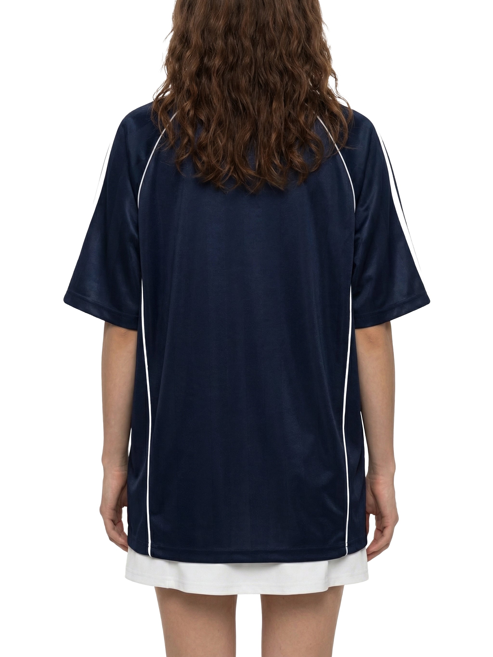 O | shadow stripe collared soccer jersey