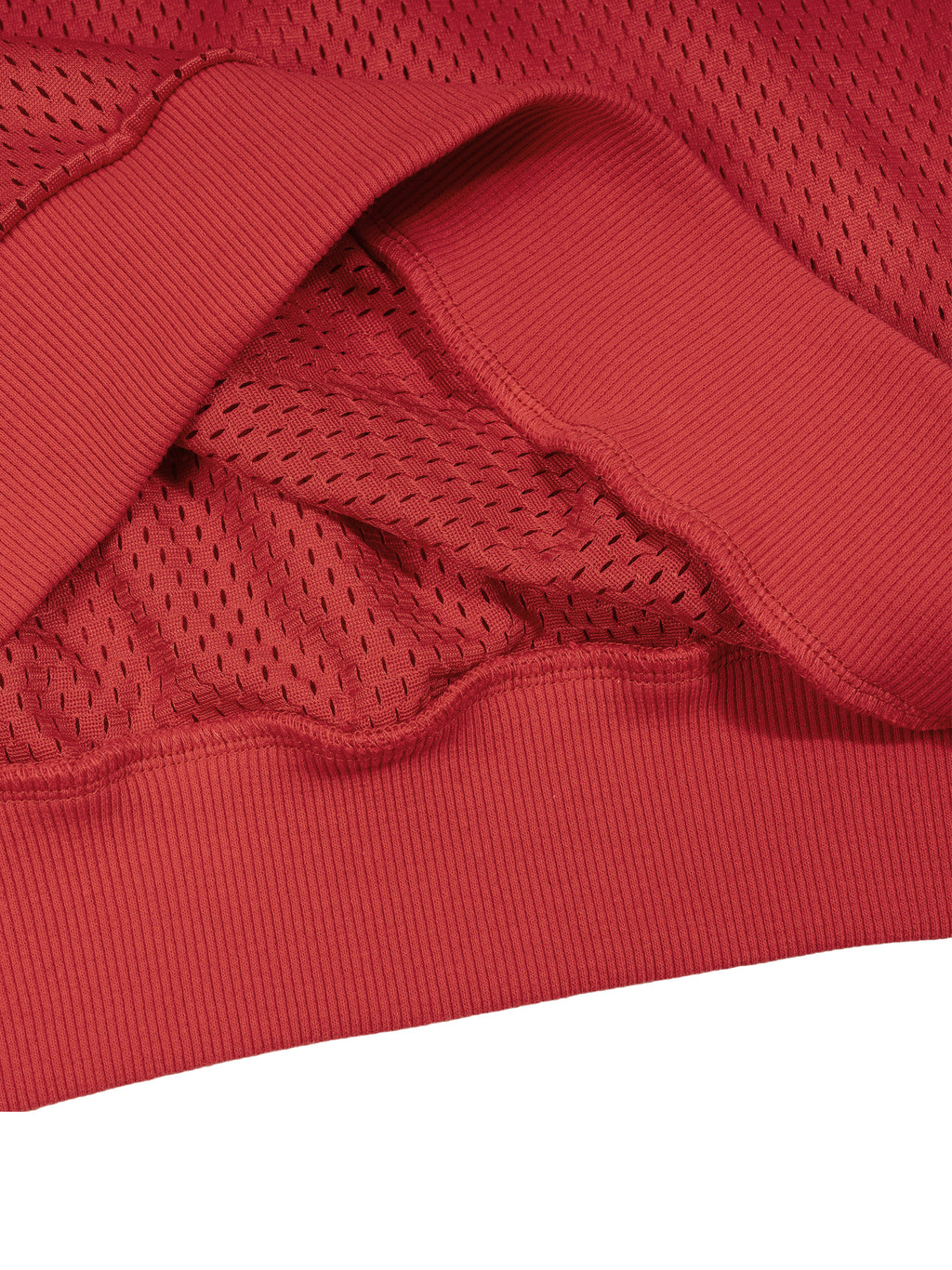 O | panel mesh sleeveless hoodie