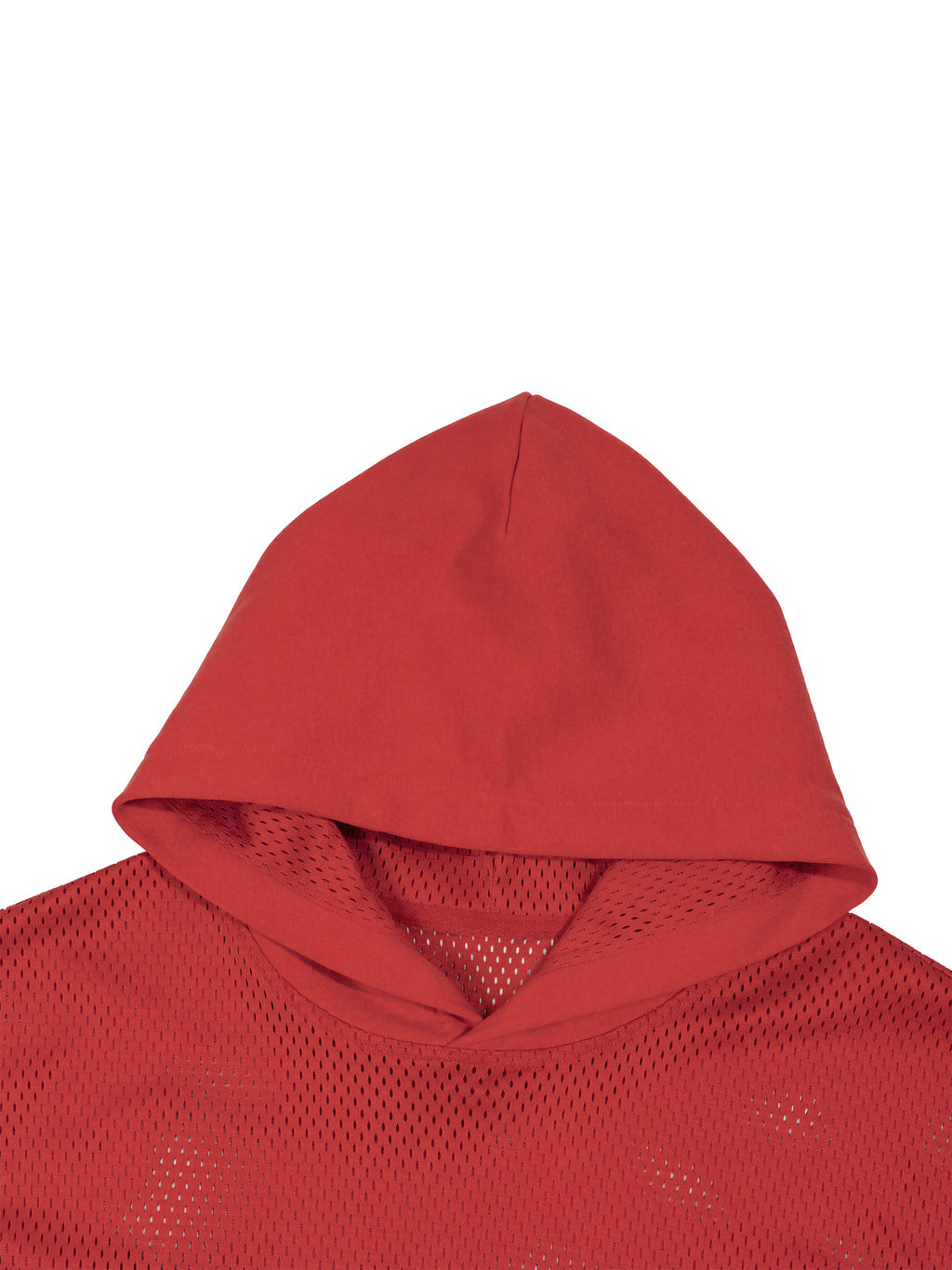 O | panel mesh sleeveless hoodie