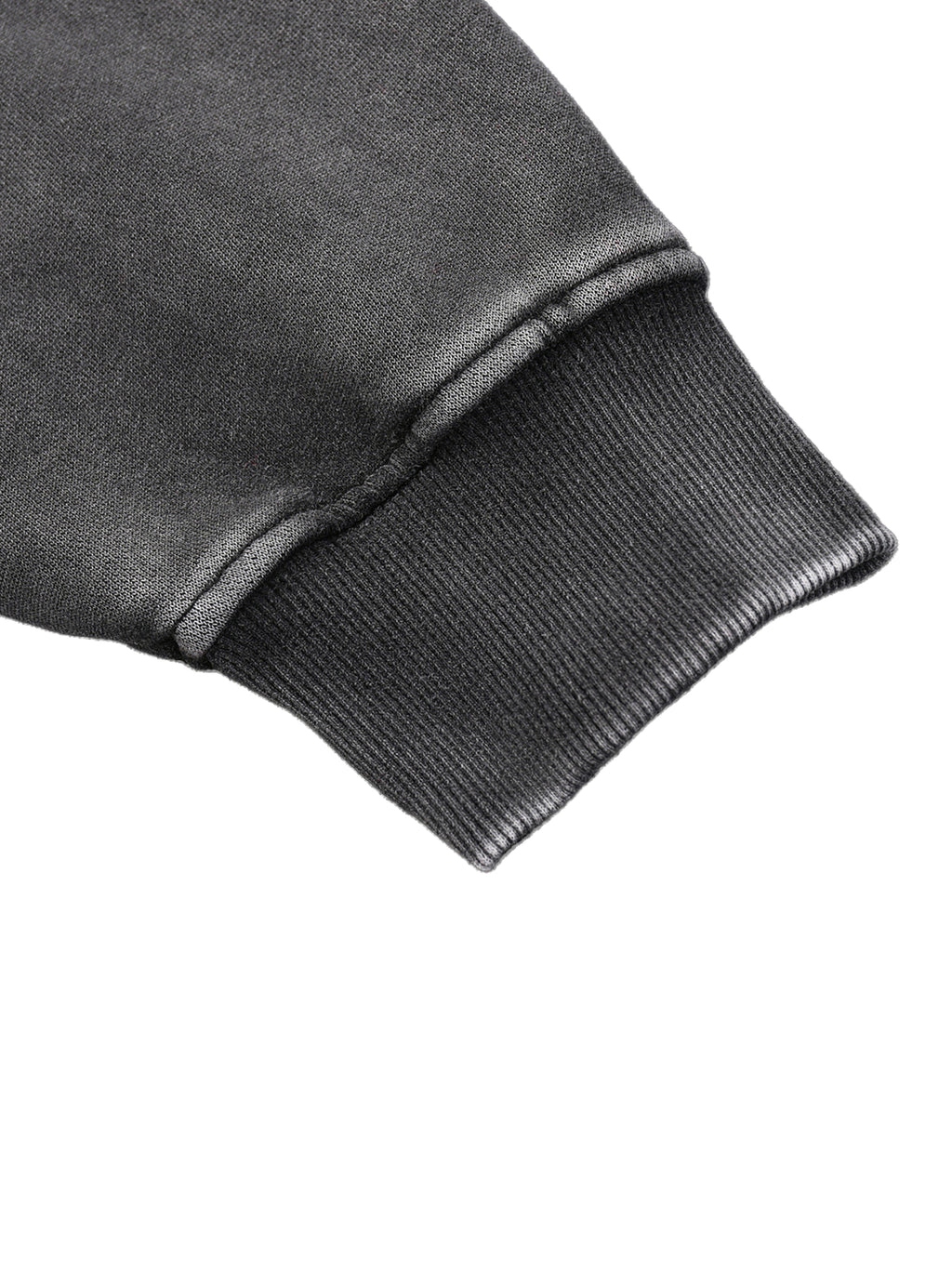 O | snow-wash fleece oversized hoodie