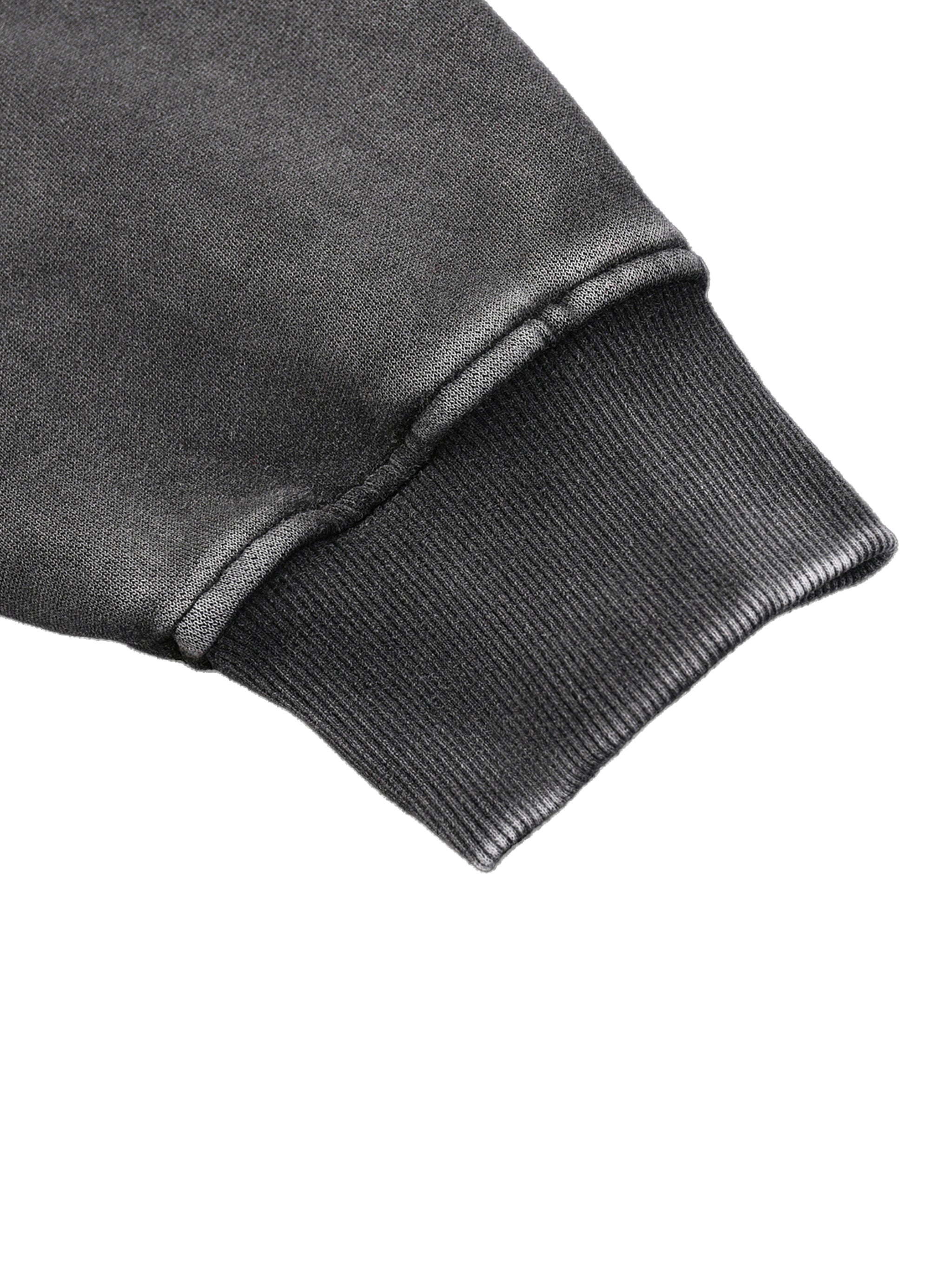 O | snow-wash fleece oversized hoodie