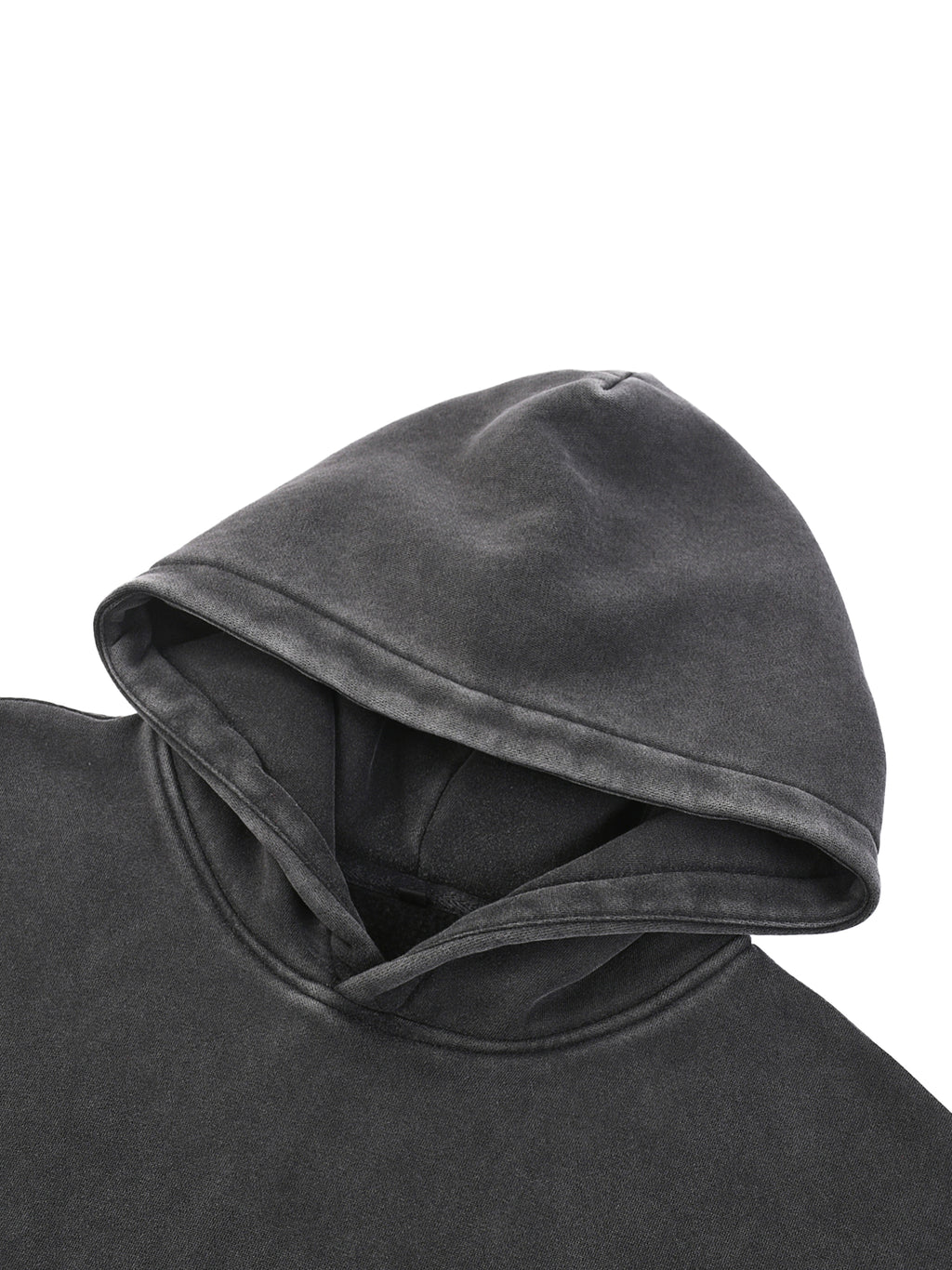 O | snow-wash fleece oversized hoodie