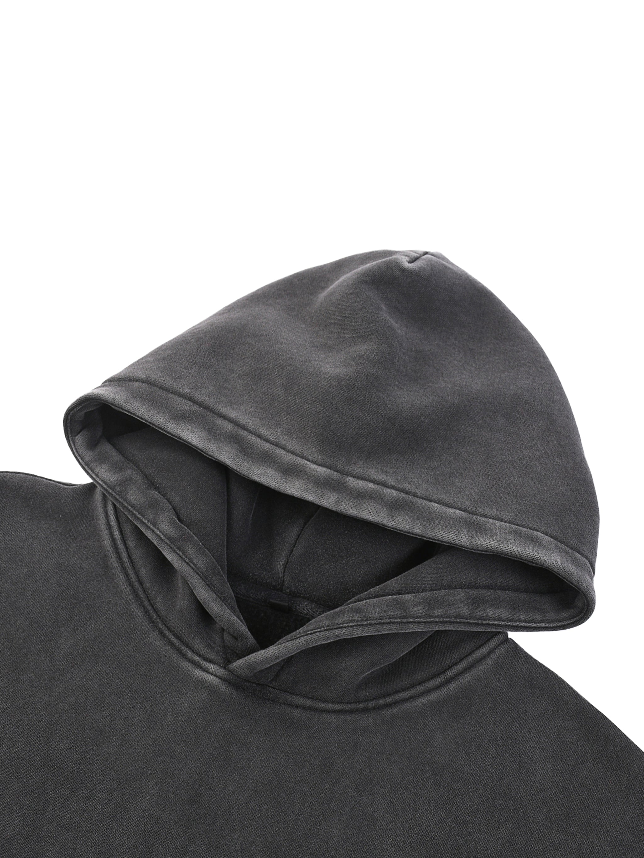 O | snow-wash fleece oversized hoodie