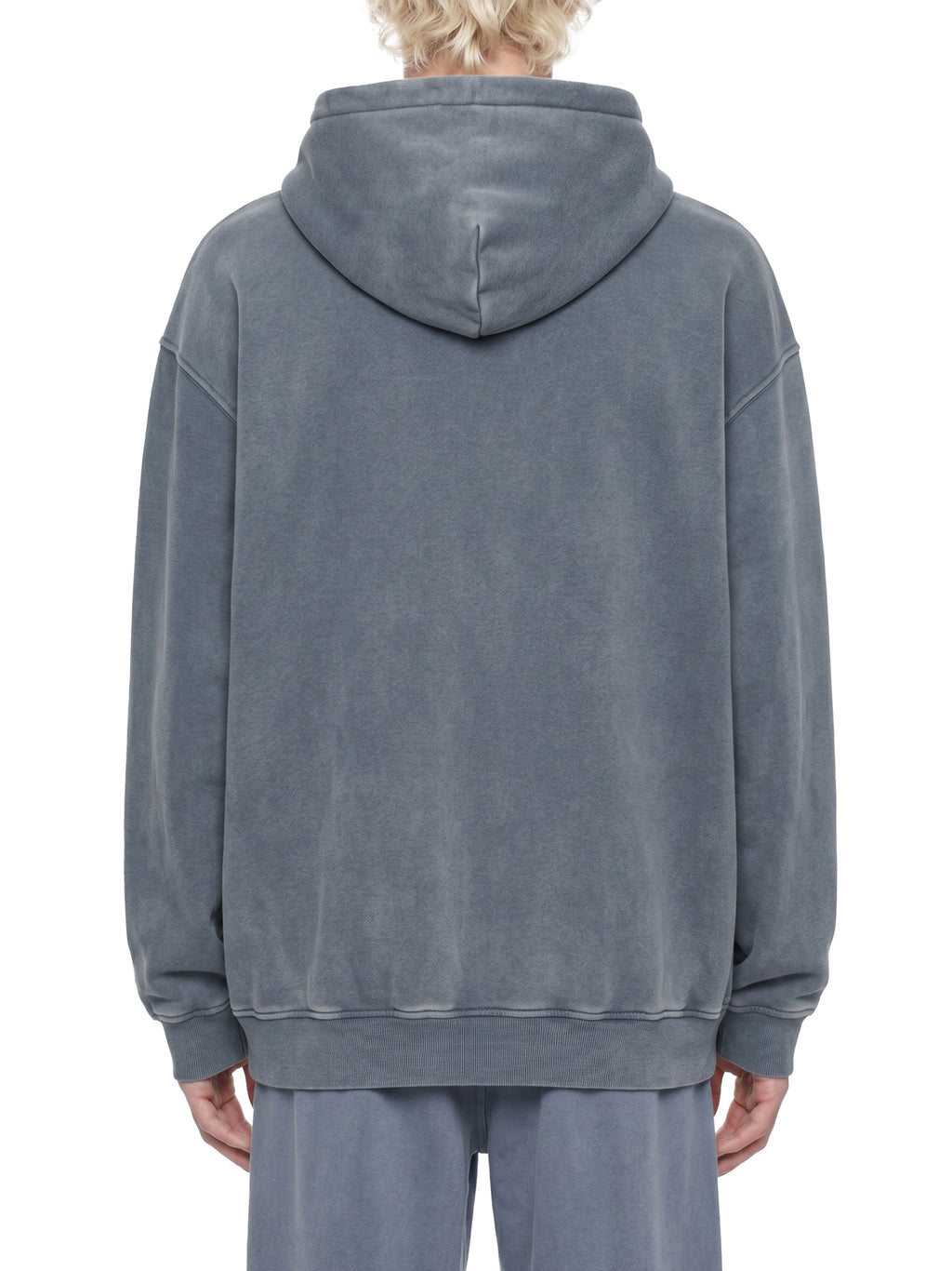 O | snow-wash fleece oversized hoodie