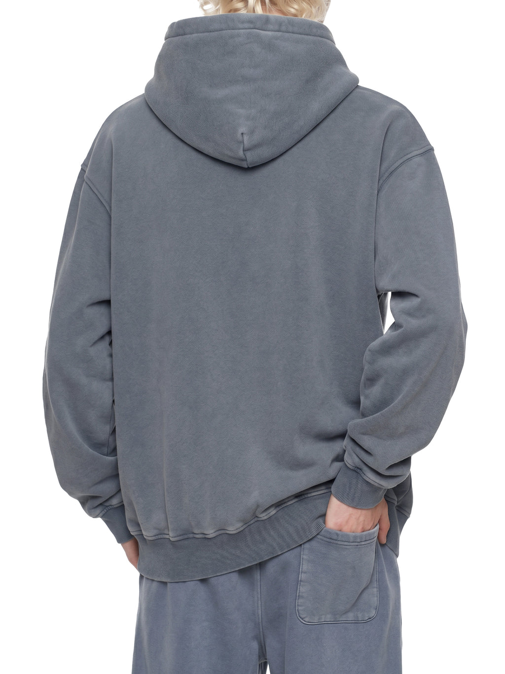 O | snow-wash fleece oversized hoodie