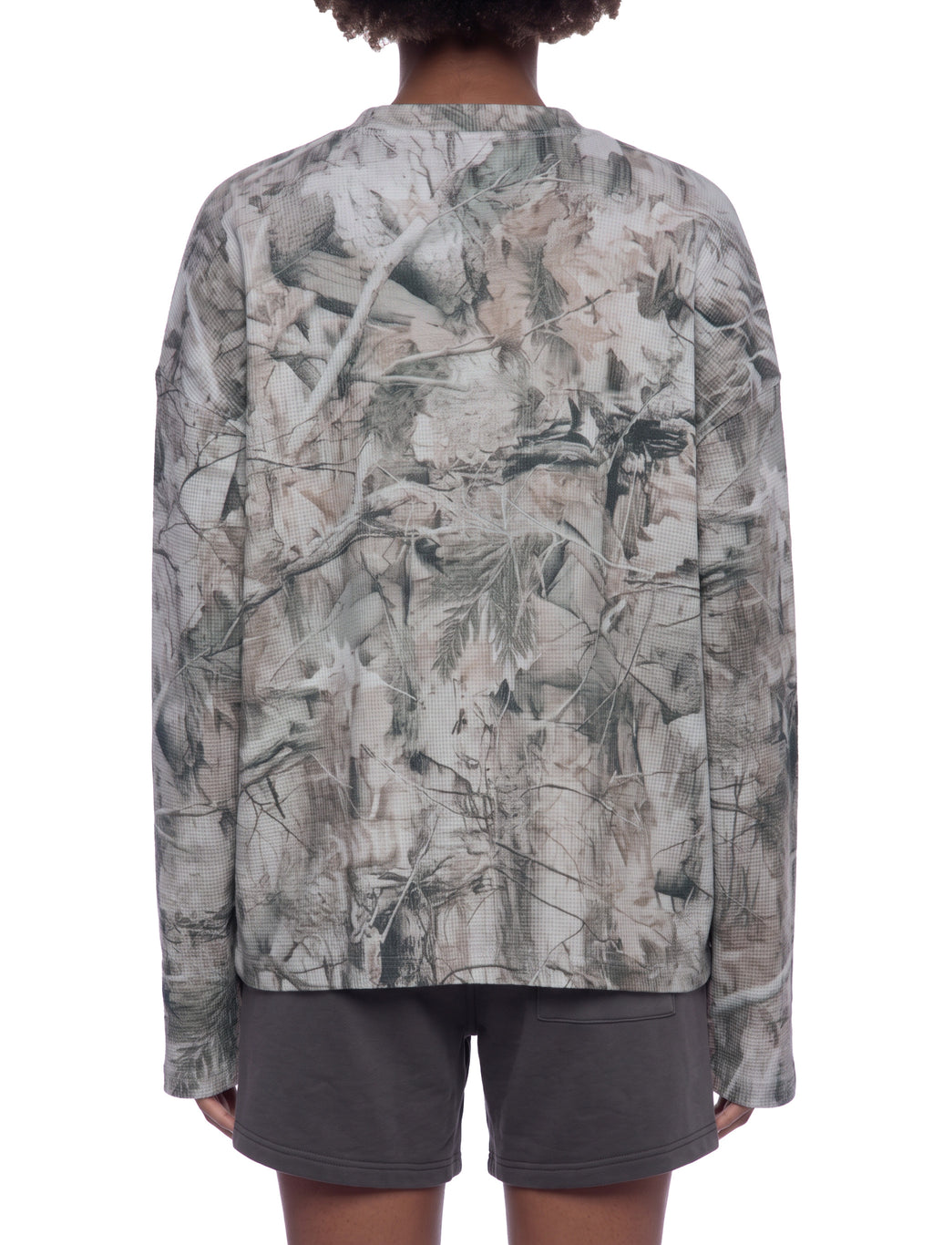 O | tree camo long-sleeve waffle t-shirt