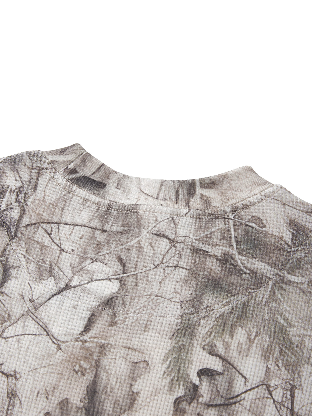 O | tree camo long-sleeve waffle t-shirt