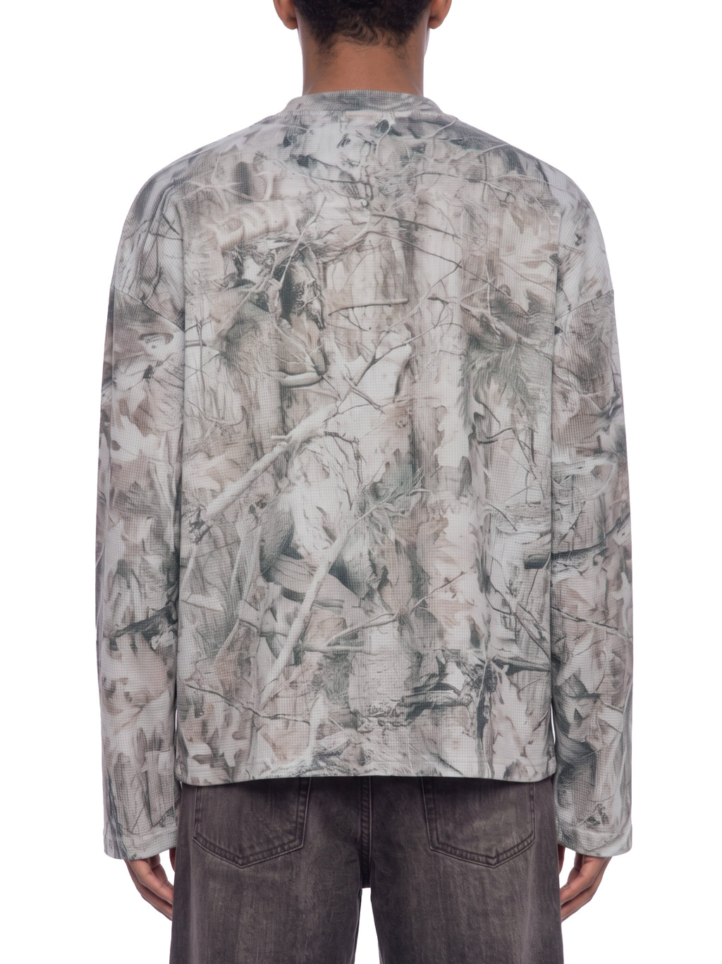 O | tree camo long-sleeve waffle t-shirt