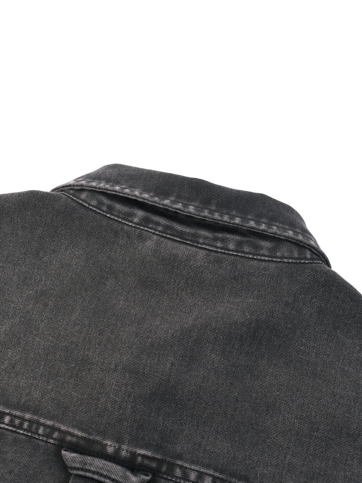 O | vintage-wash heavyweight denim jacket