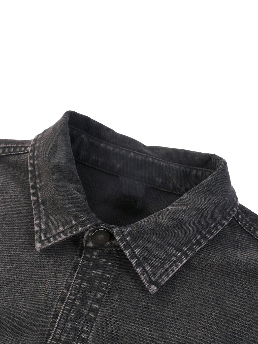 O | vintage-wash heavyweight denim jacket