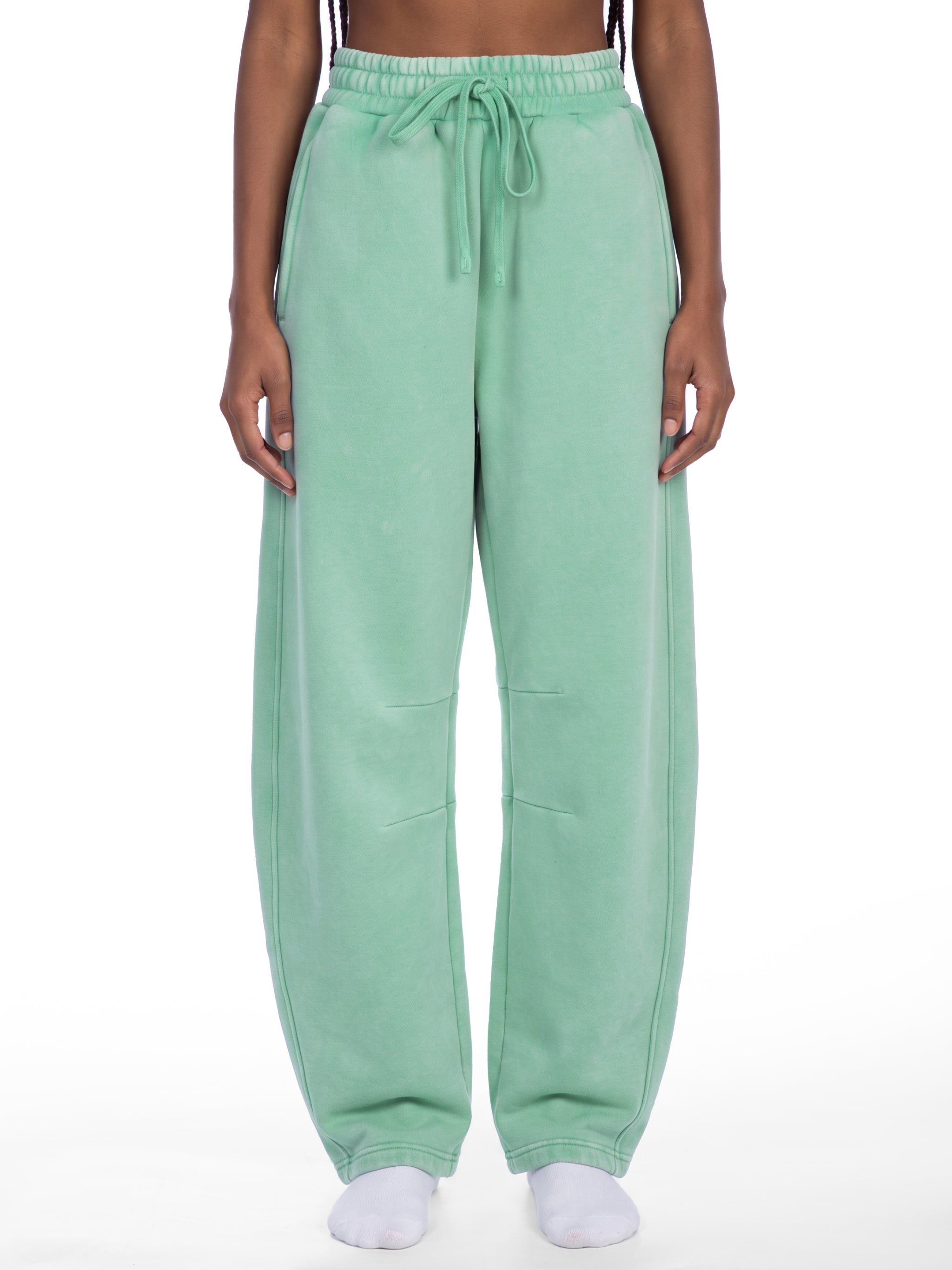 O | vintage wash barrel leg fleece sweatpants