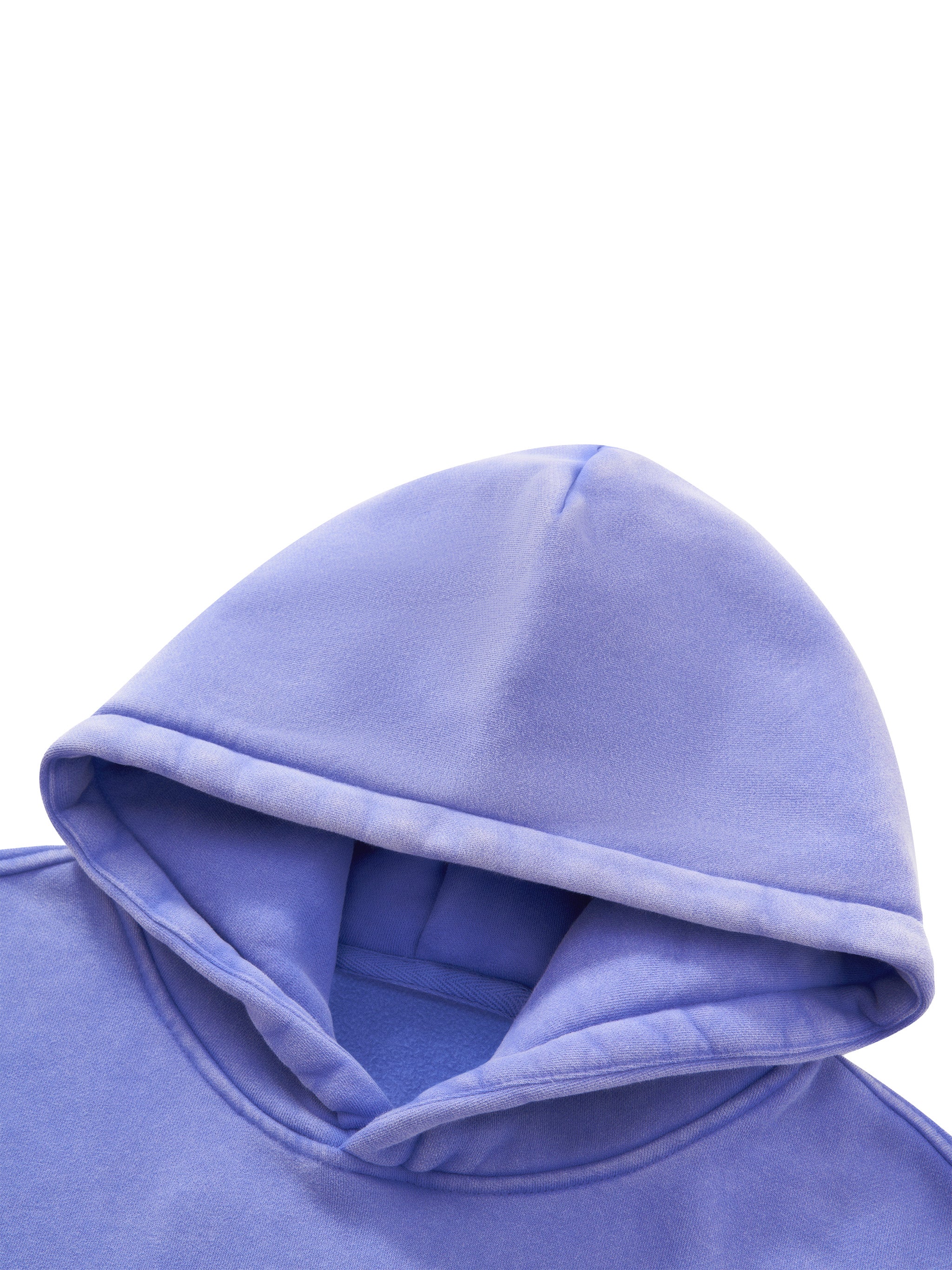 O | vintage wash boxy fleece hoodie | white logo
