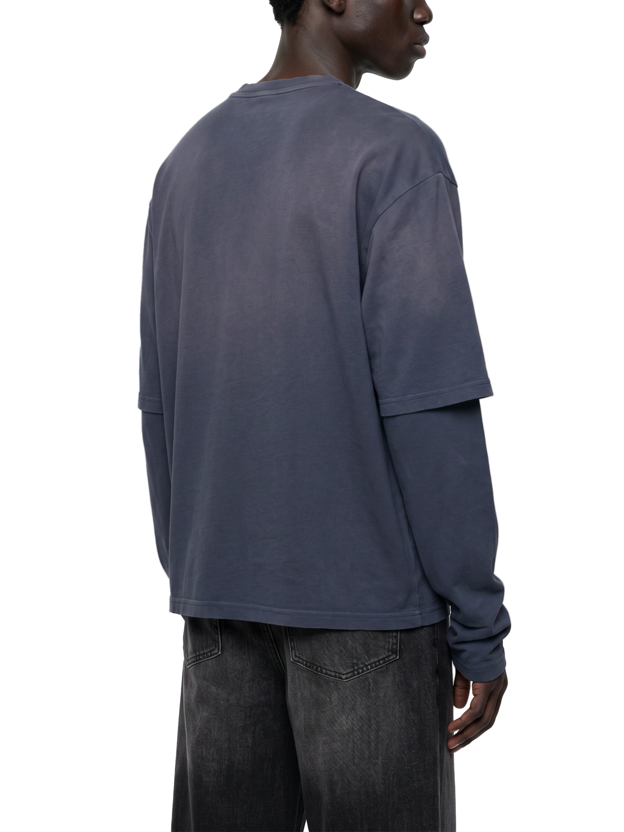 O | vintage wash layered t-shirt
