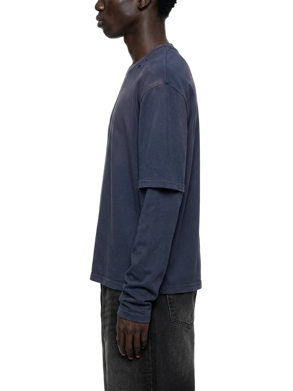 O | vintage wash layered t-shirt