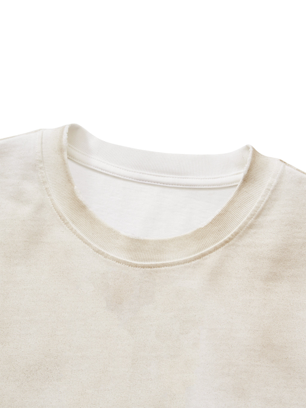 O | vintage wash leopard panelled layer t-shirt