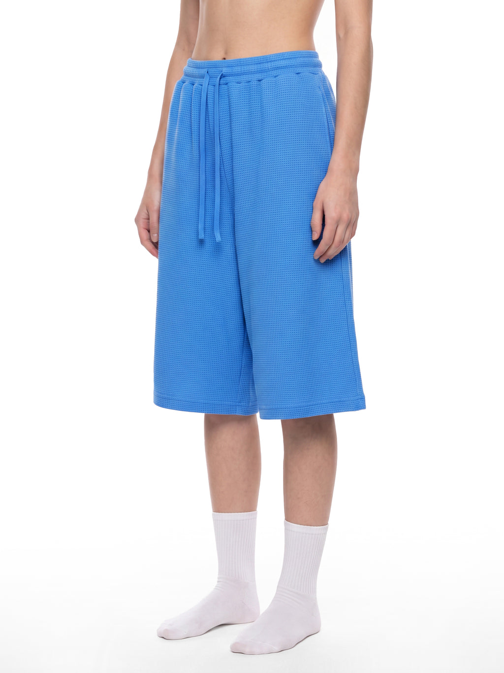 O | U wide-leg waffle shorts