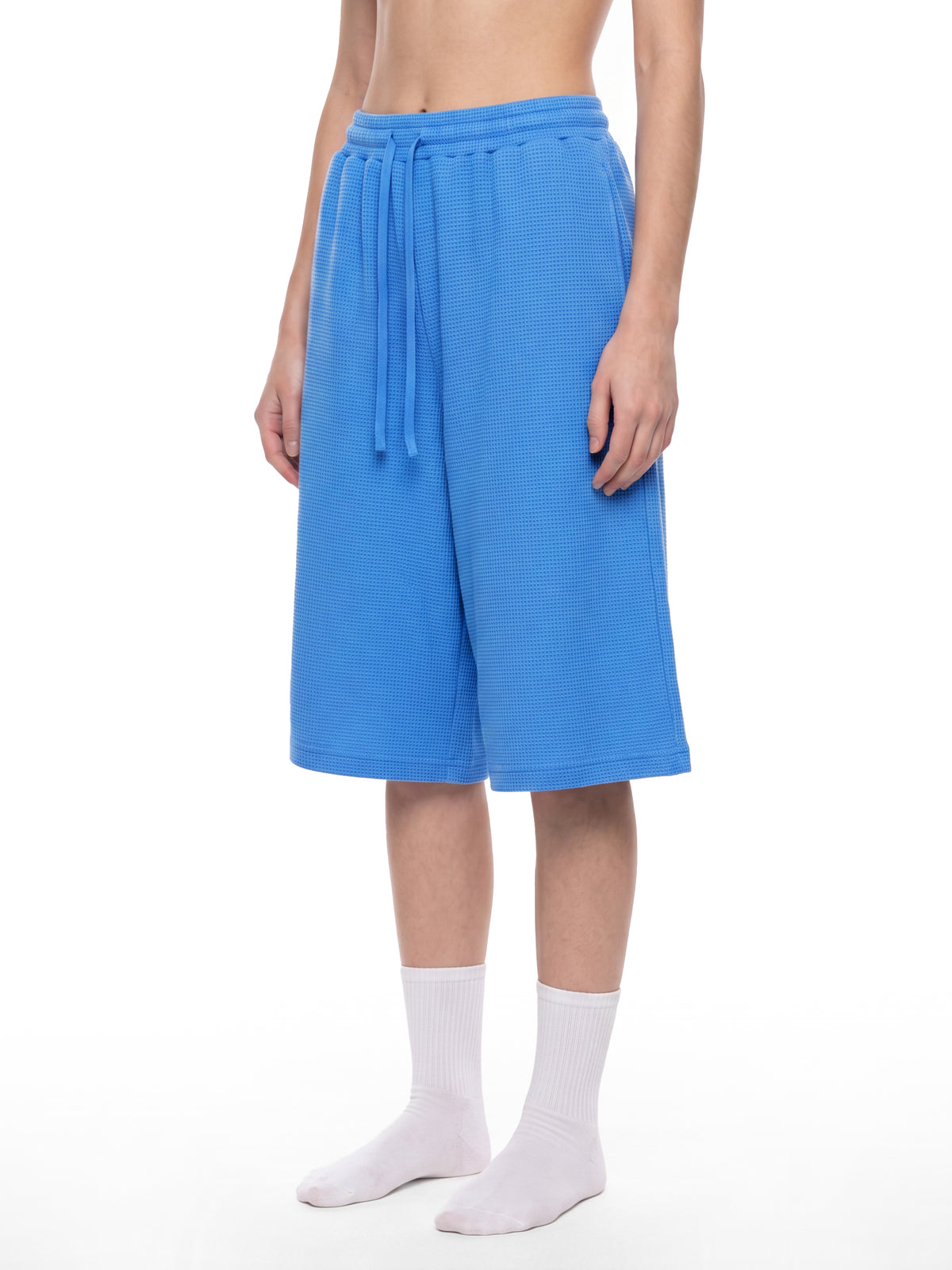 O | U wide-leg waffle shorts
