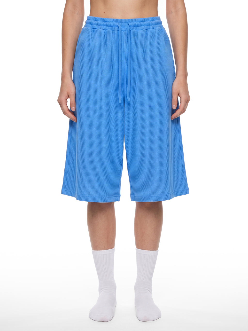 O | U wide-leg waffle shorts