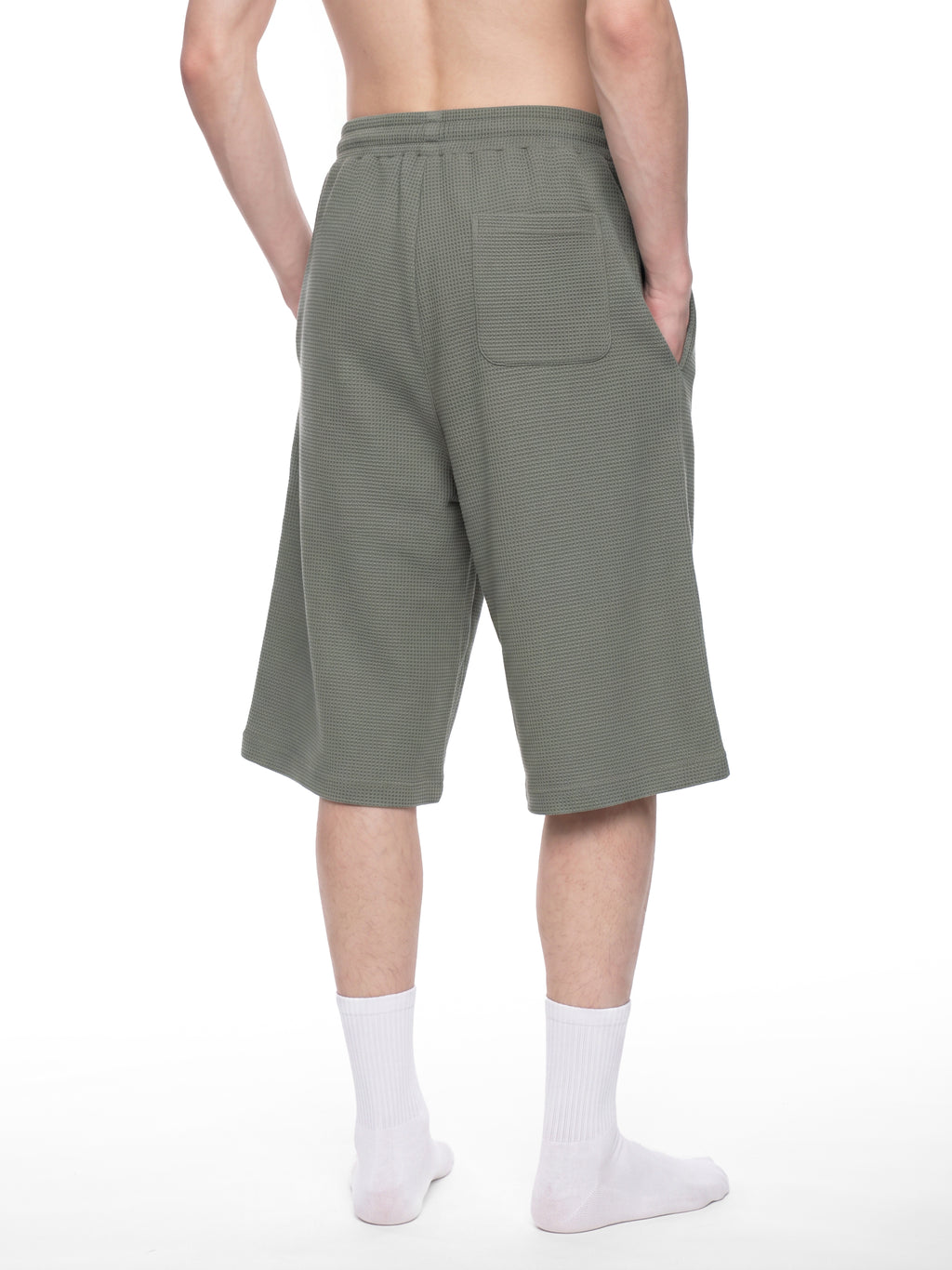 O | U wide-leg waffle shorts
