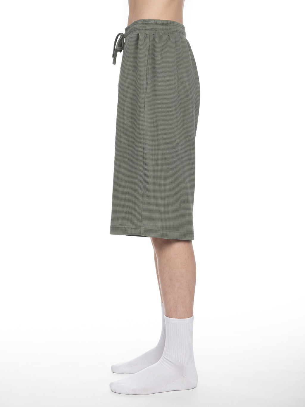 O | U wide-leg waffle shorts