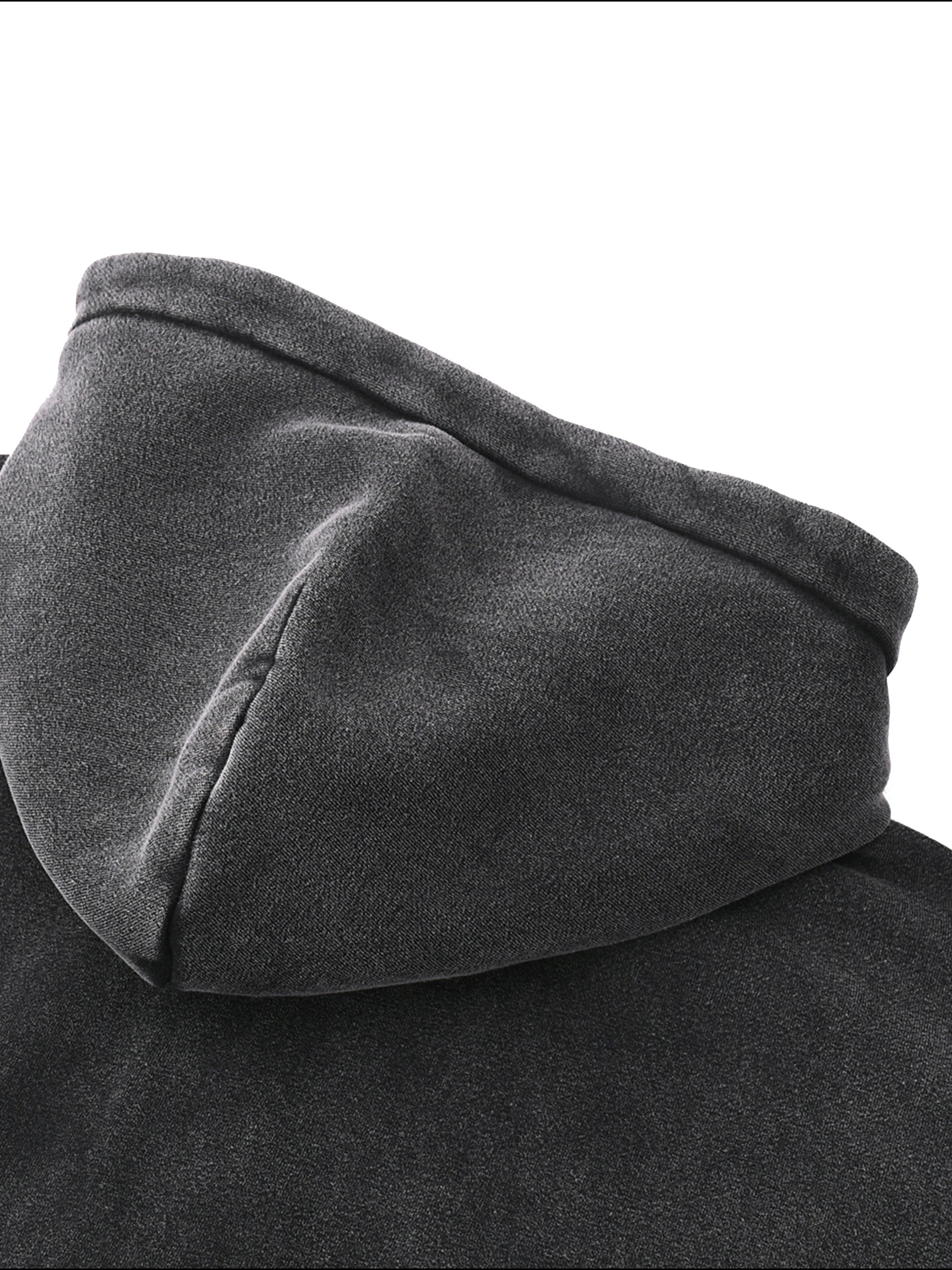 O | zip-through boxy fleece hoodie