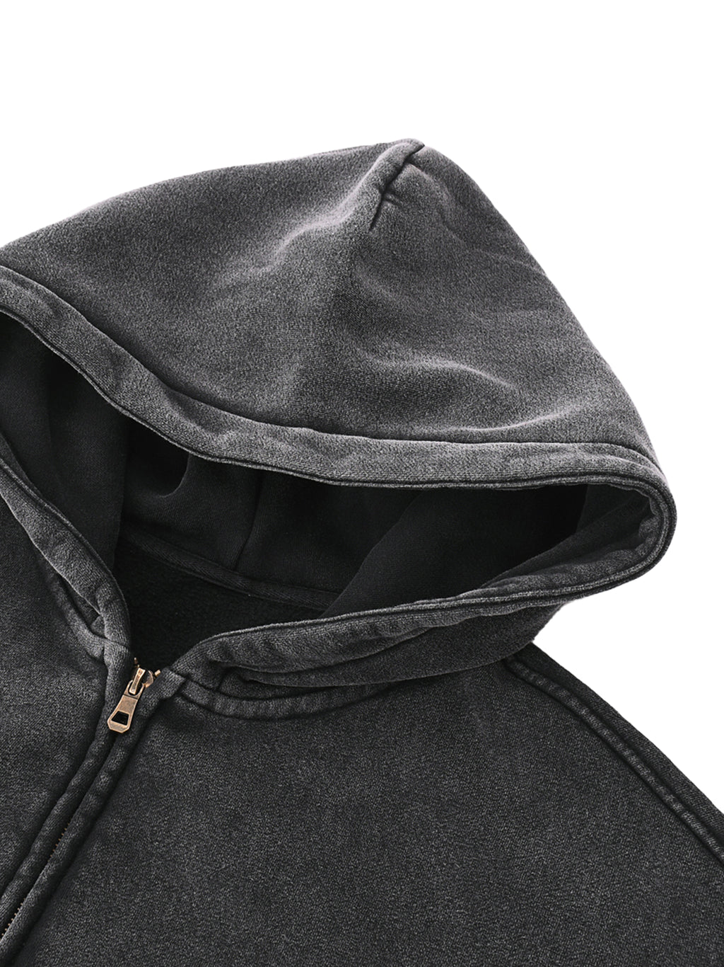 O | zip-through boxy fleece hoodie