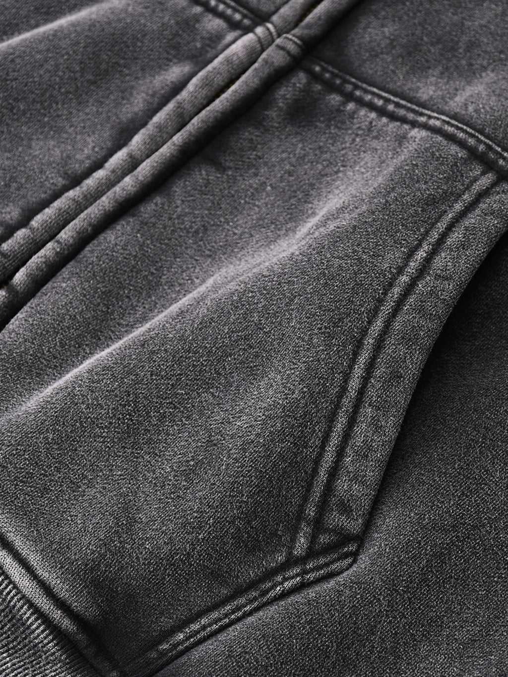 O | zip-through boxy fleece hoodie