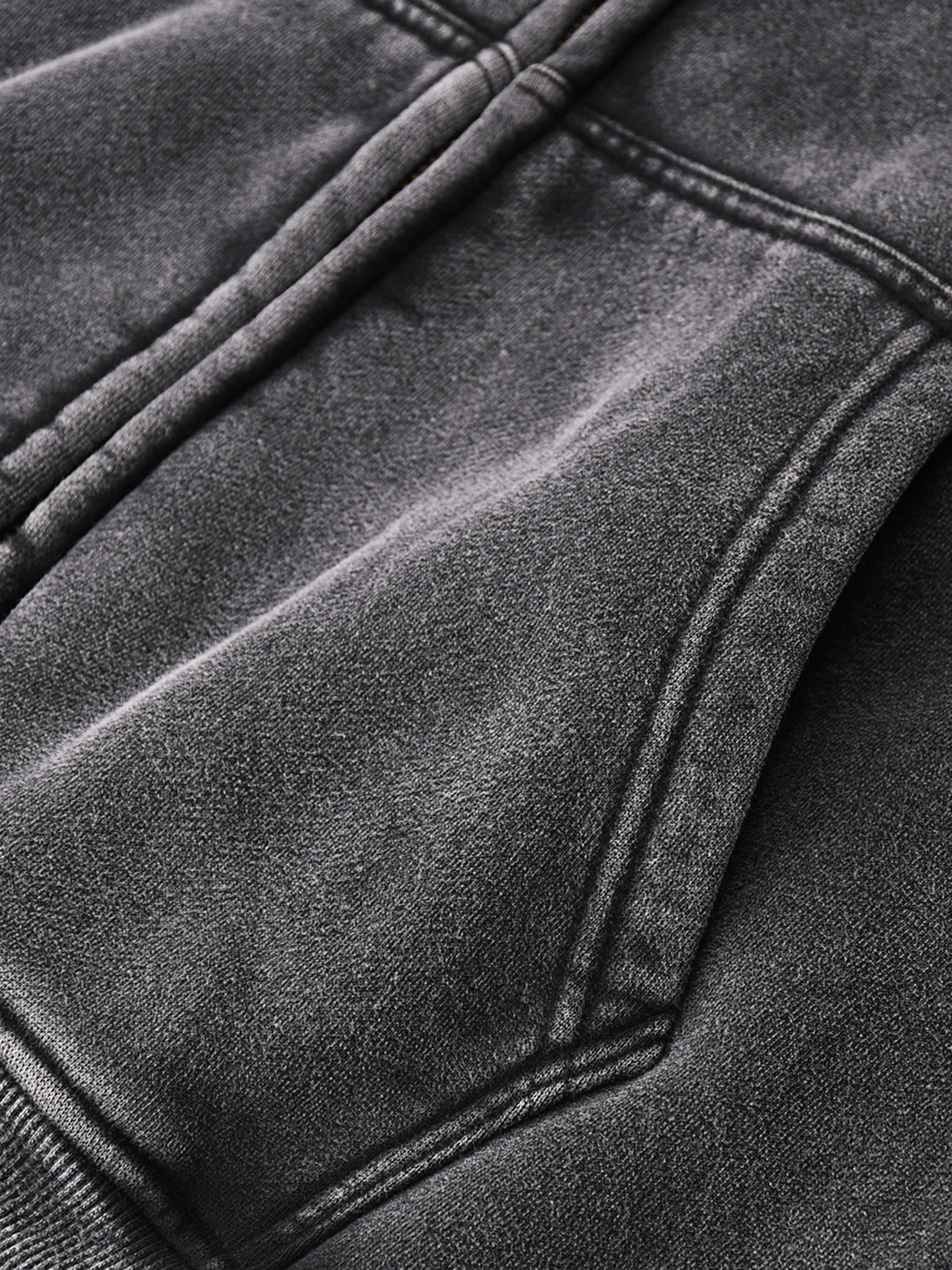 O | zip-through boxy fleece hoodie