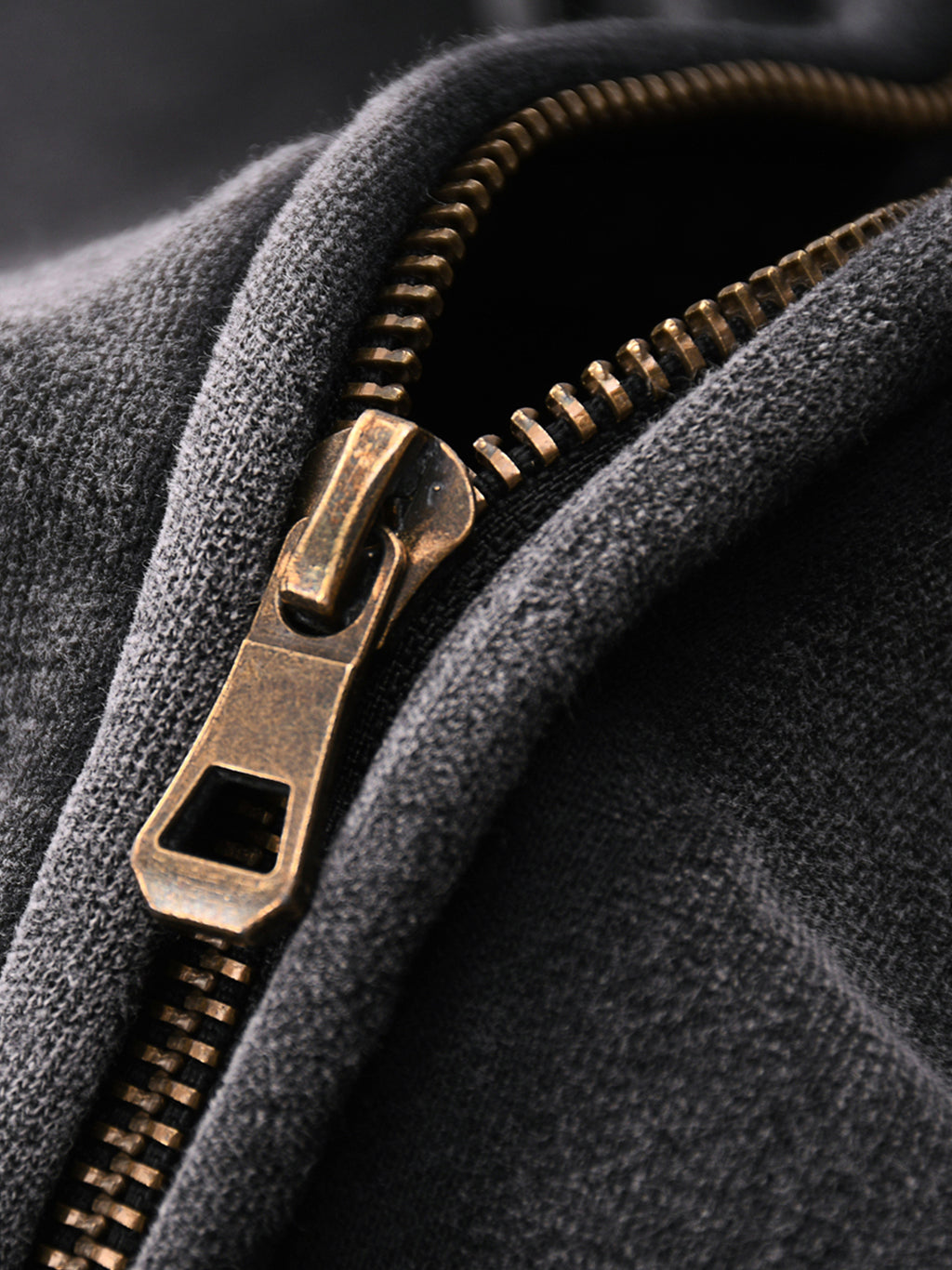 O | zip-through boxy fleece hoodie