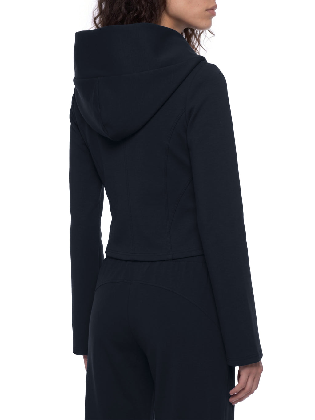 W | bell sleeve full-zip hoodie