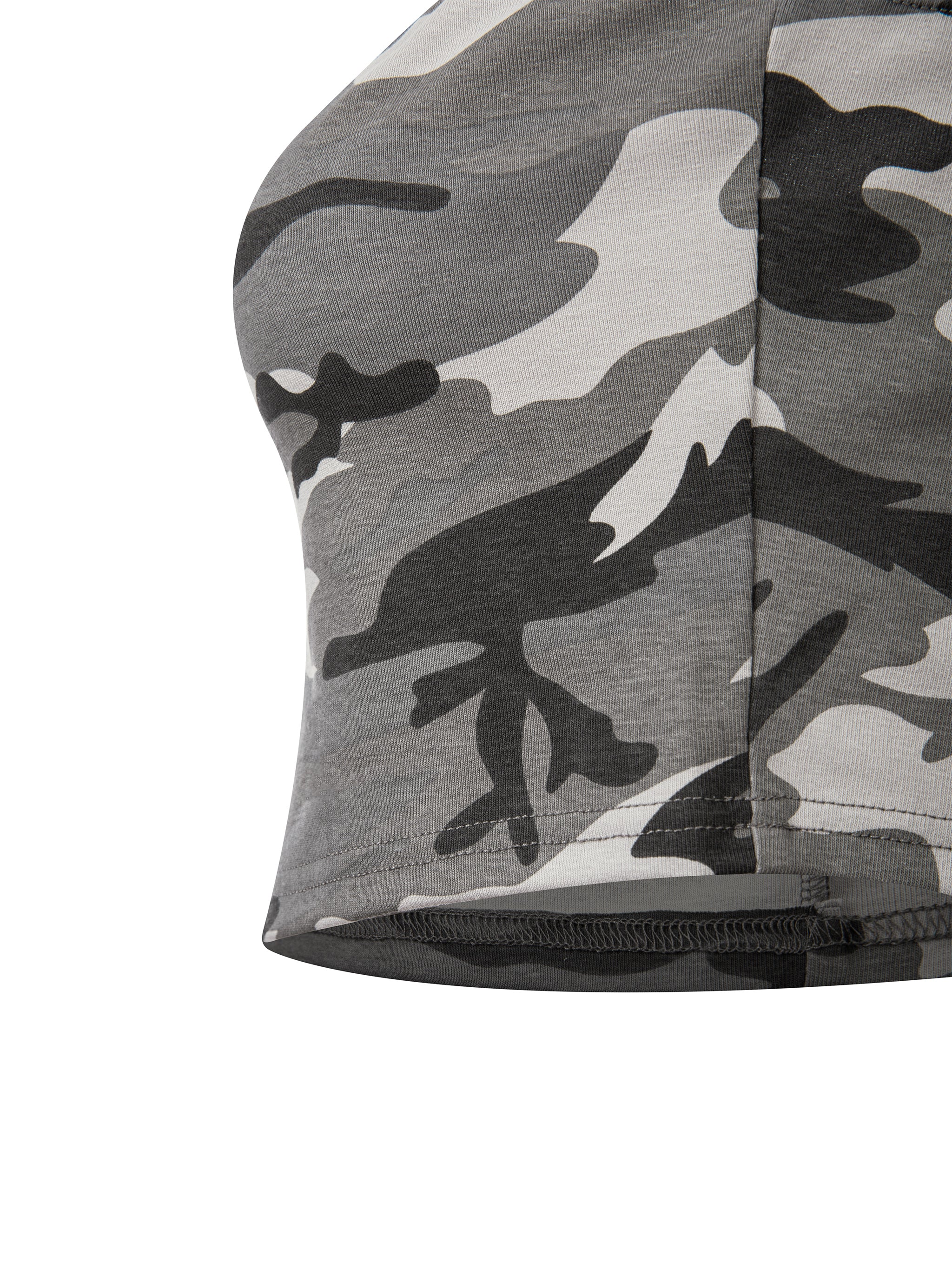 W | camo cropped tube top