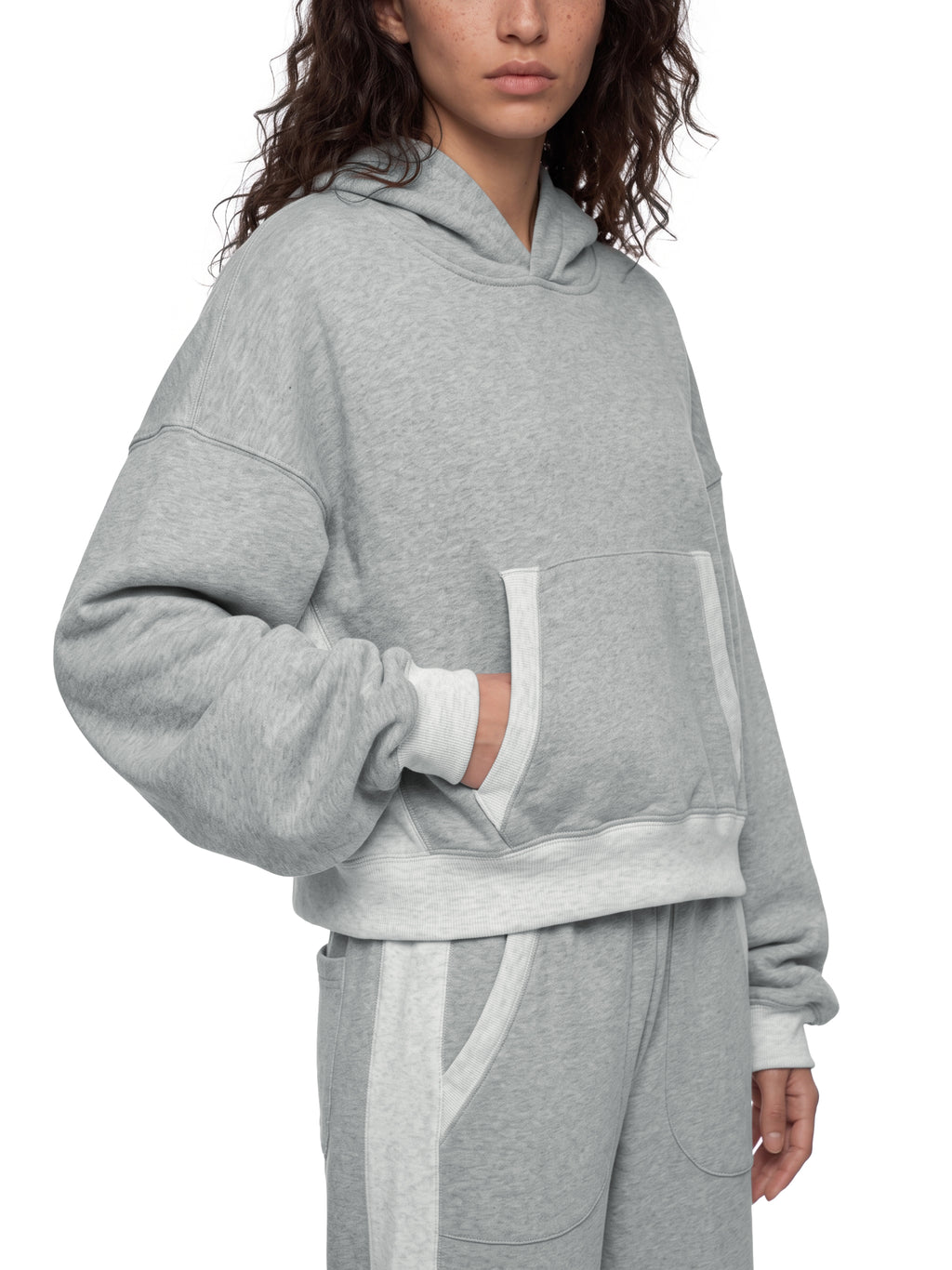 W | colour block hoodie