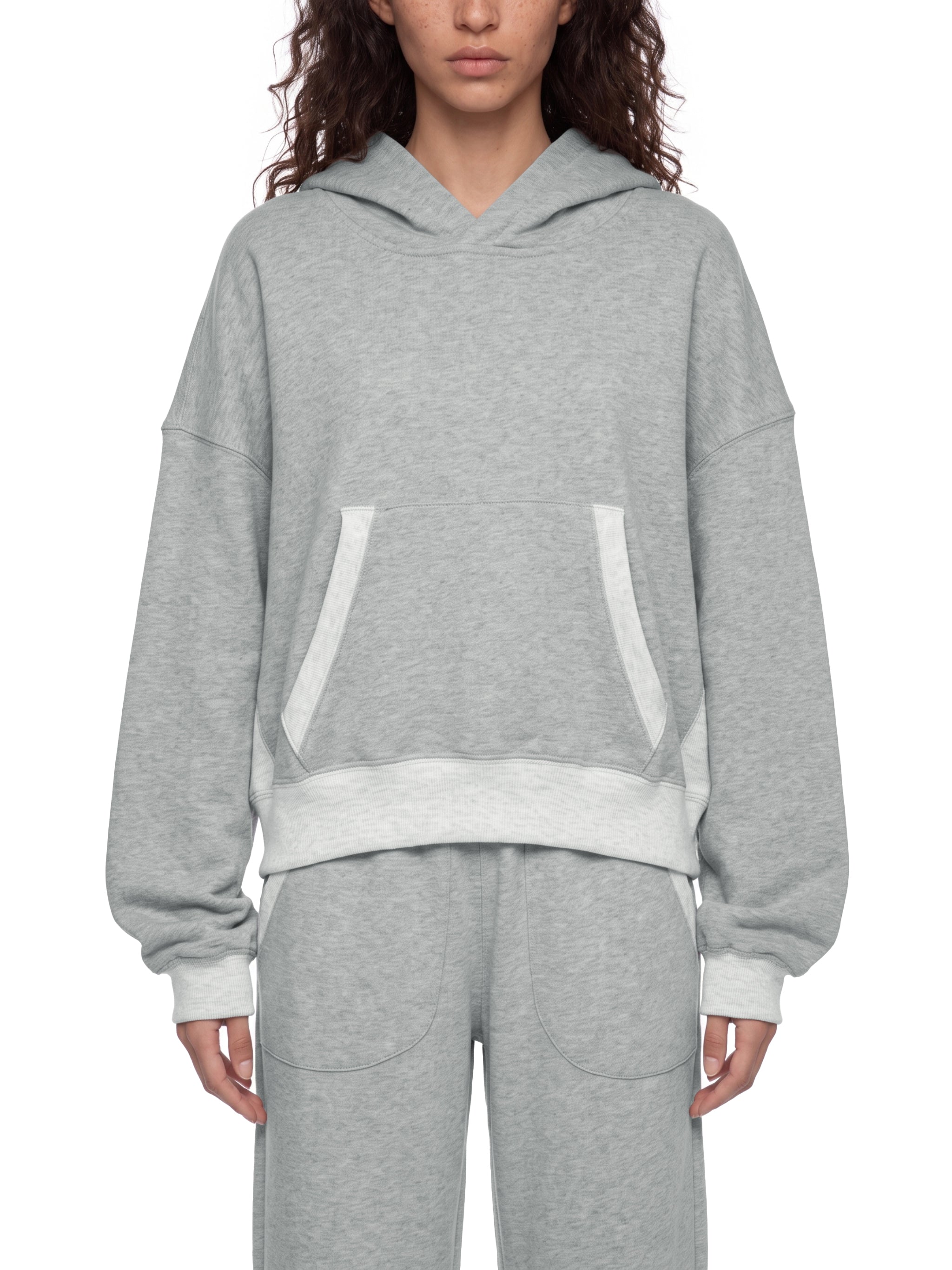 W | colour block hoodie