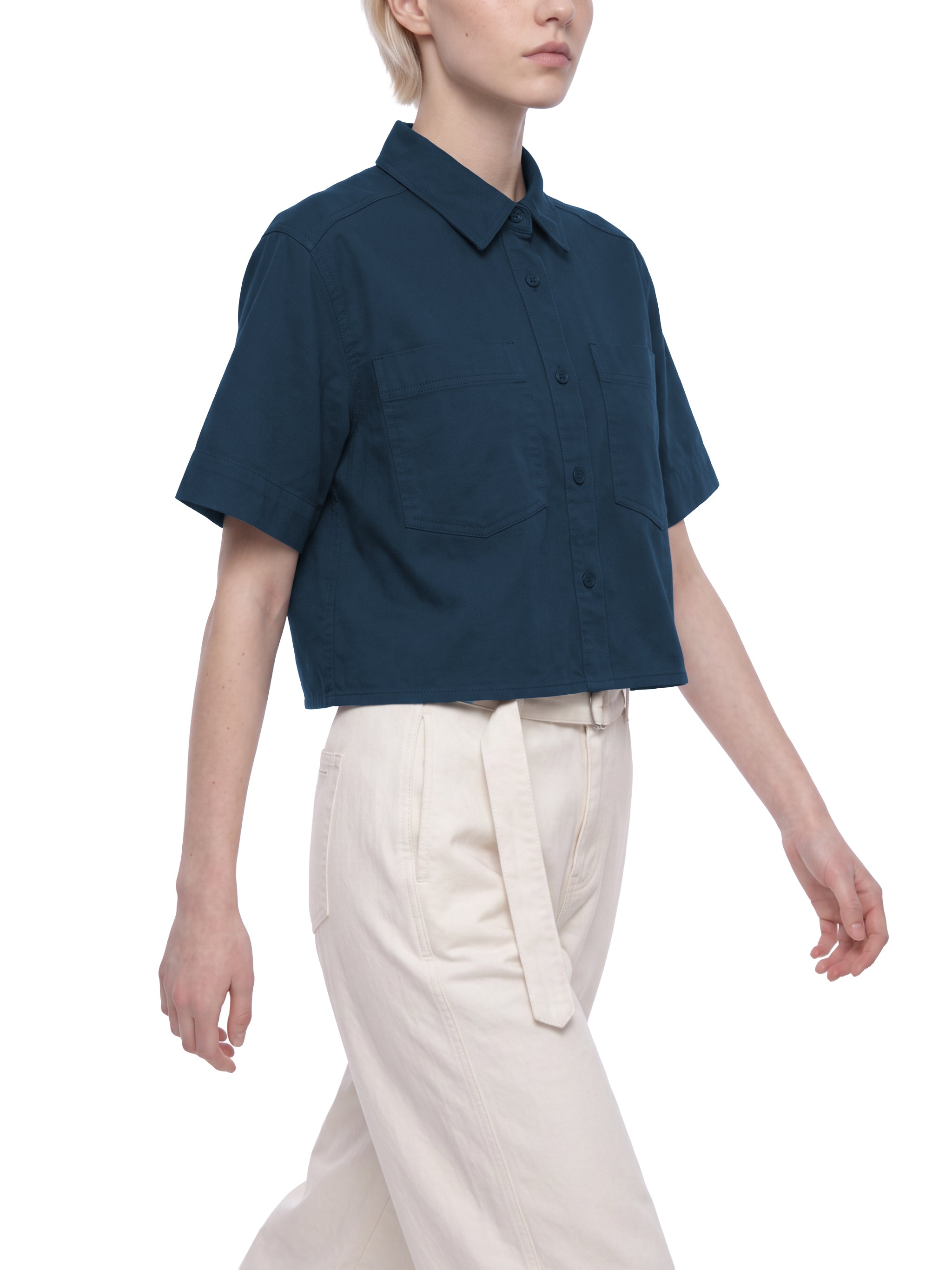 W | crop short sleeve shirt