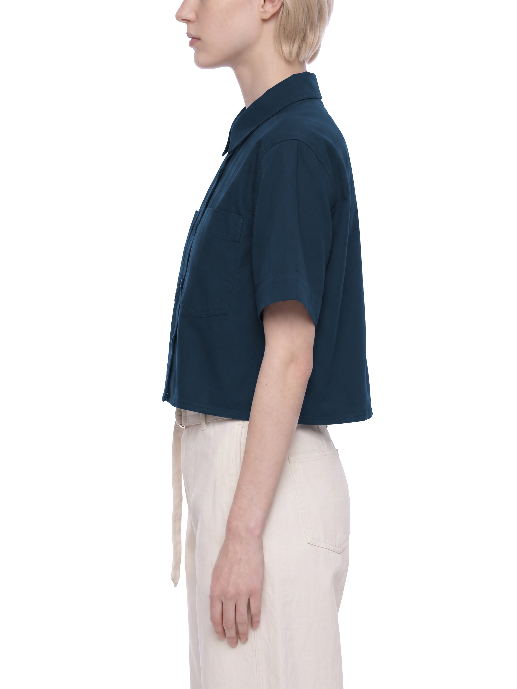 W | crop short sleeve shirt