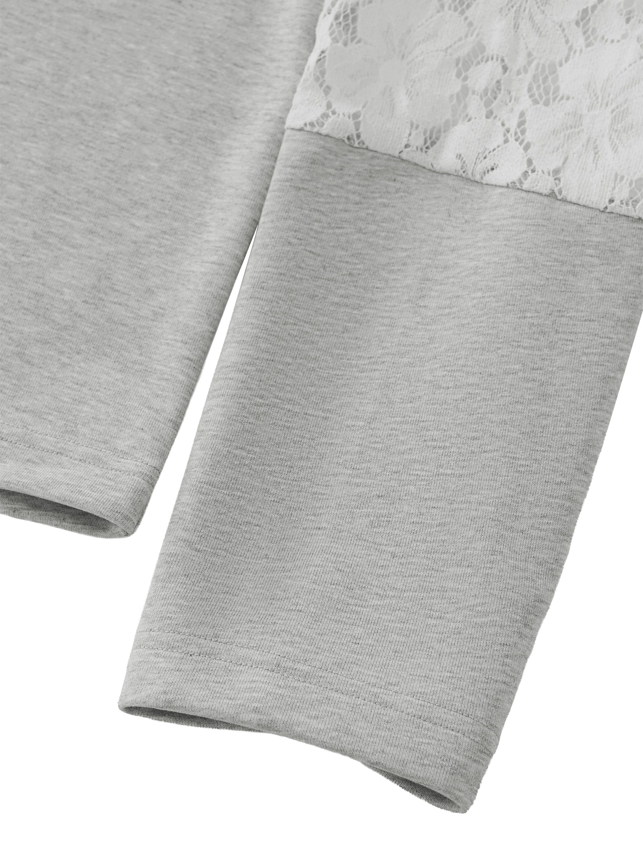W | cropped lace-panel hoodie