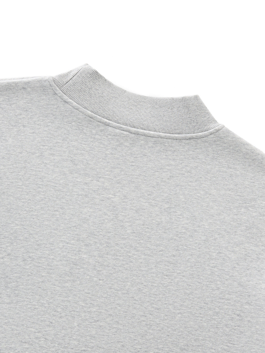 W | essential fleece mock-neck crew sweatshirt