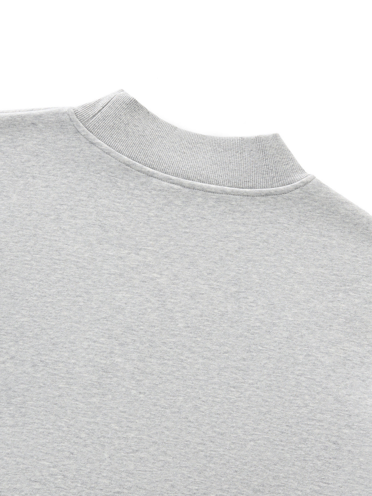 W | essential fleece mock-neck crew sweatshirt