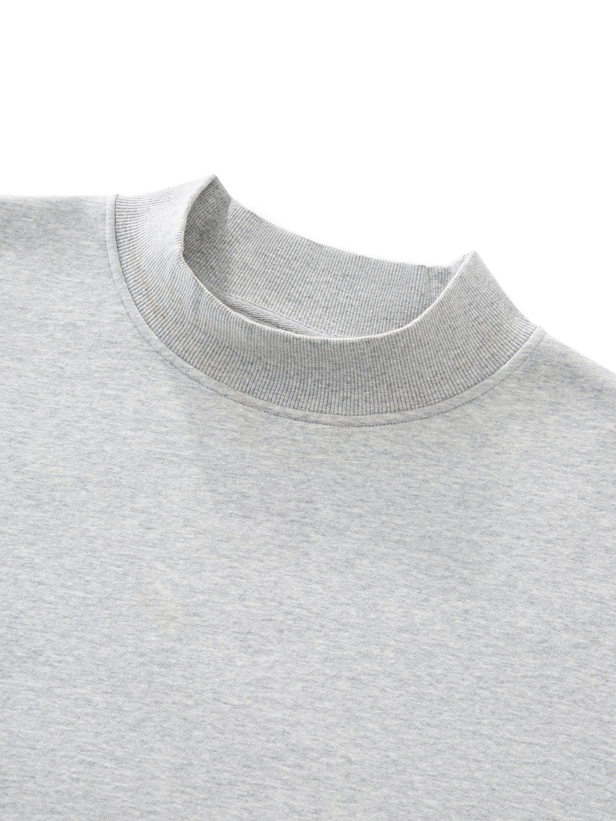 W | essential fleece mock-neck crew sweatshirt