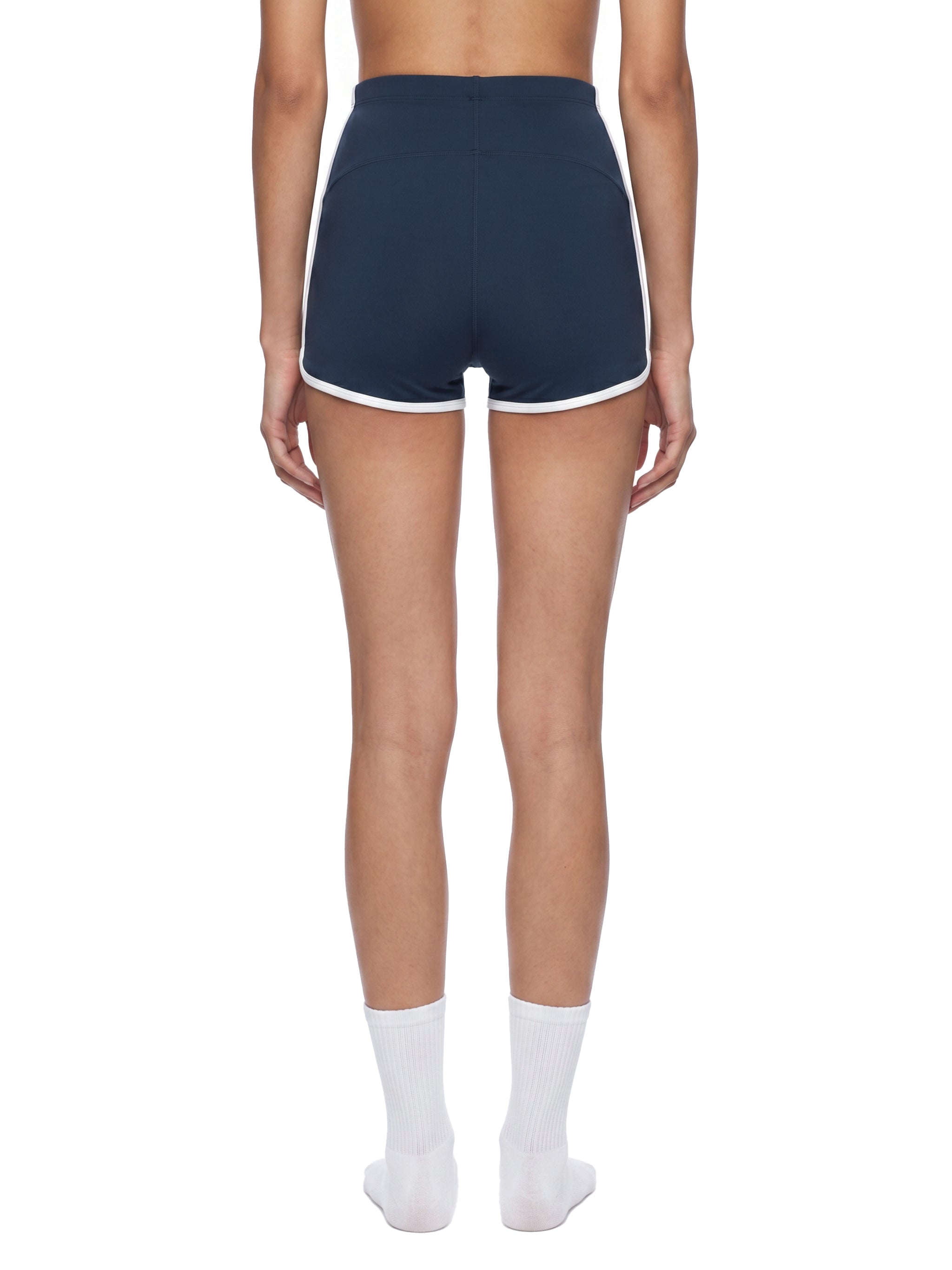W | high-rise colour block yoga shorts