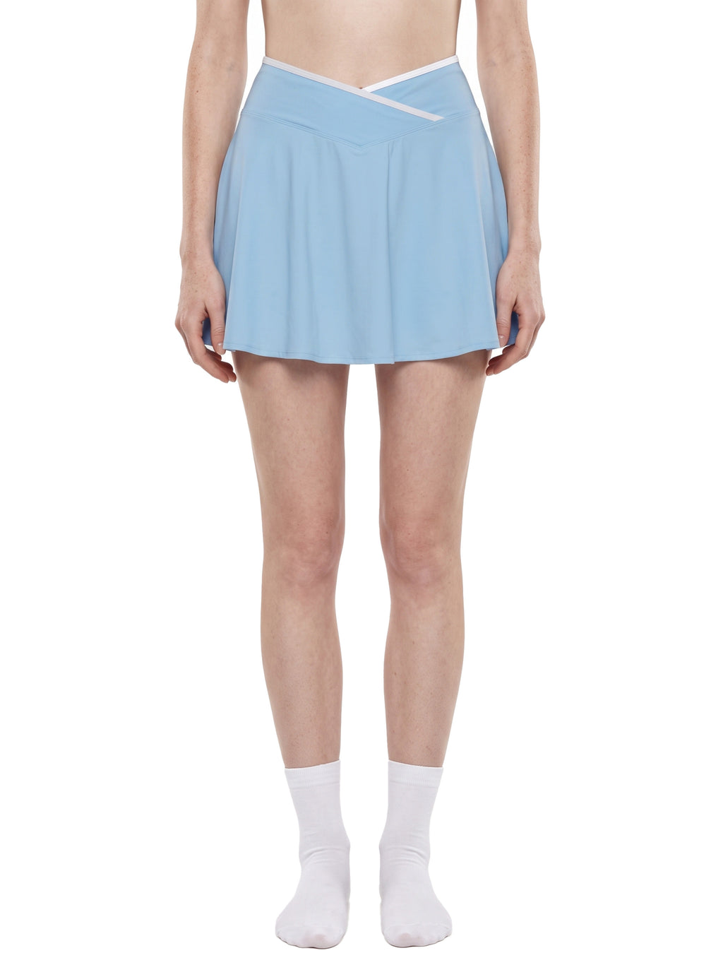 W | colour block a-line skirt